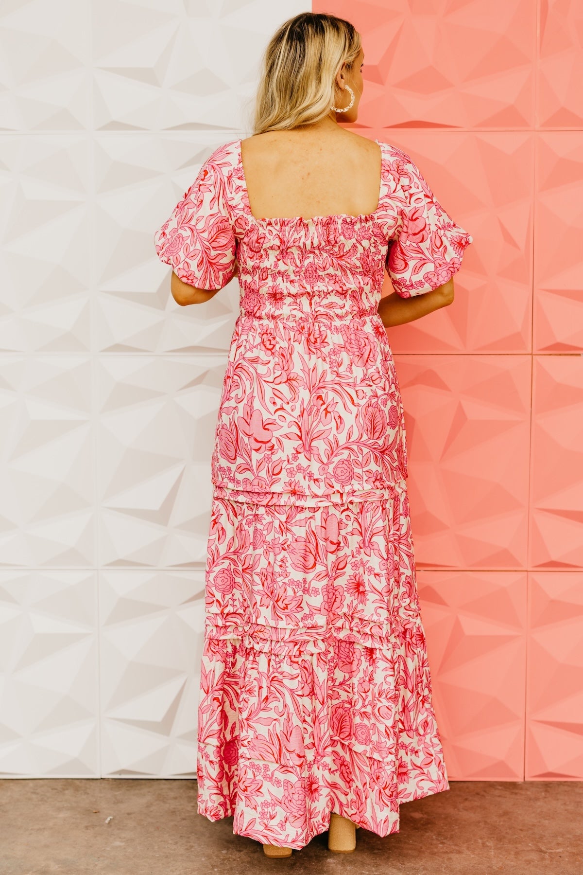 The Veronica Puff Sleeve Floral Maxi Dress