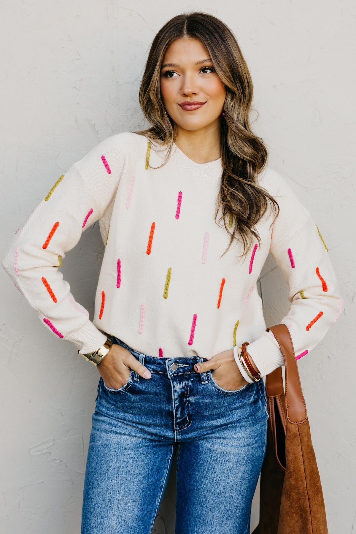 The Huxley Embroidered Dash Sweater