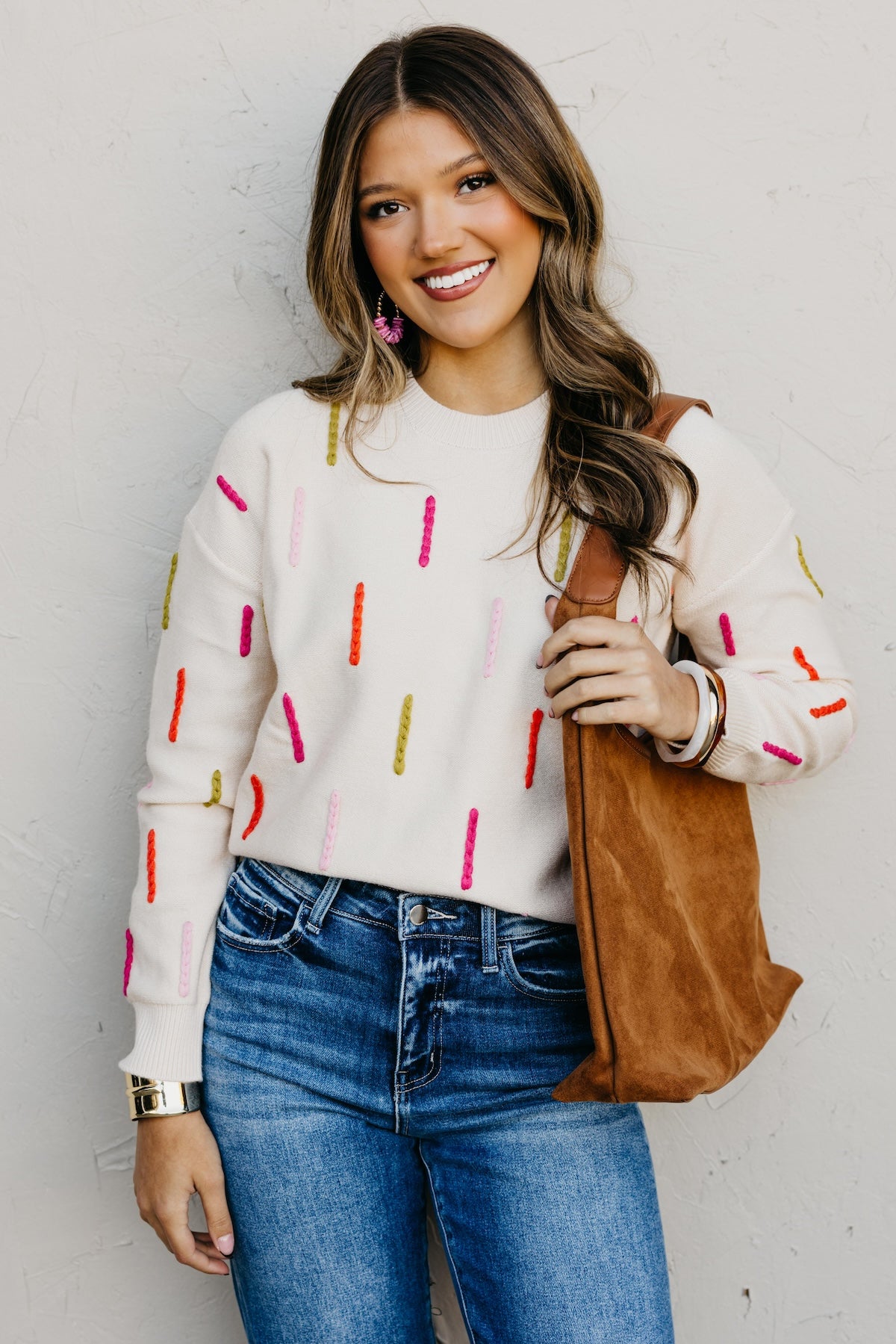 The Huxley Embroidered Dash Sweater