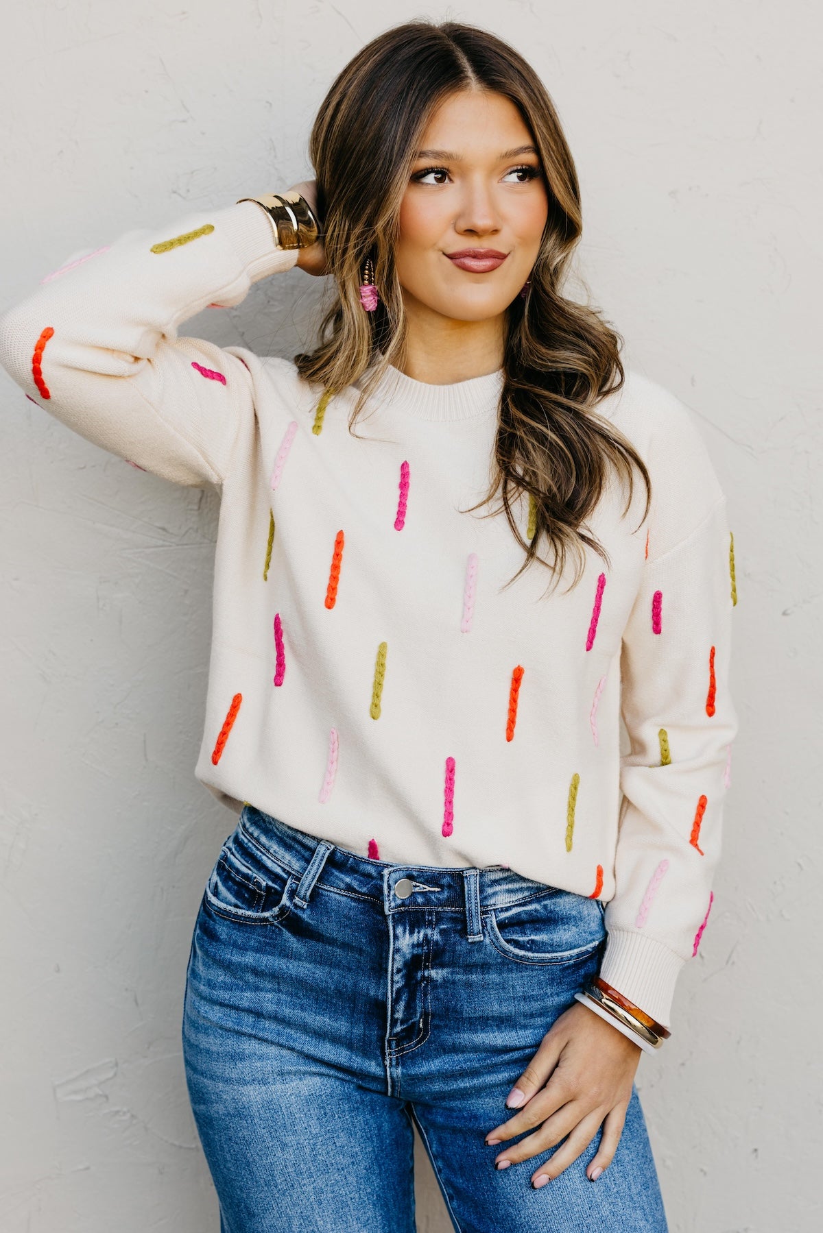 The Huxley Embroidered Dash Sweater