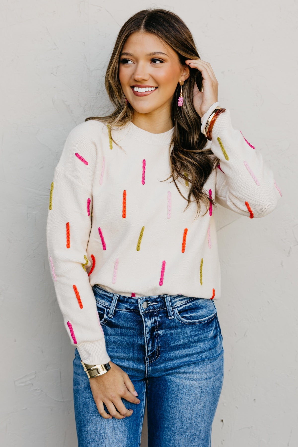 The Huxley Embroidered Dash Sweater