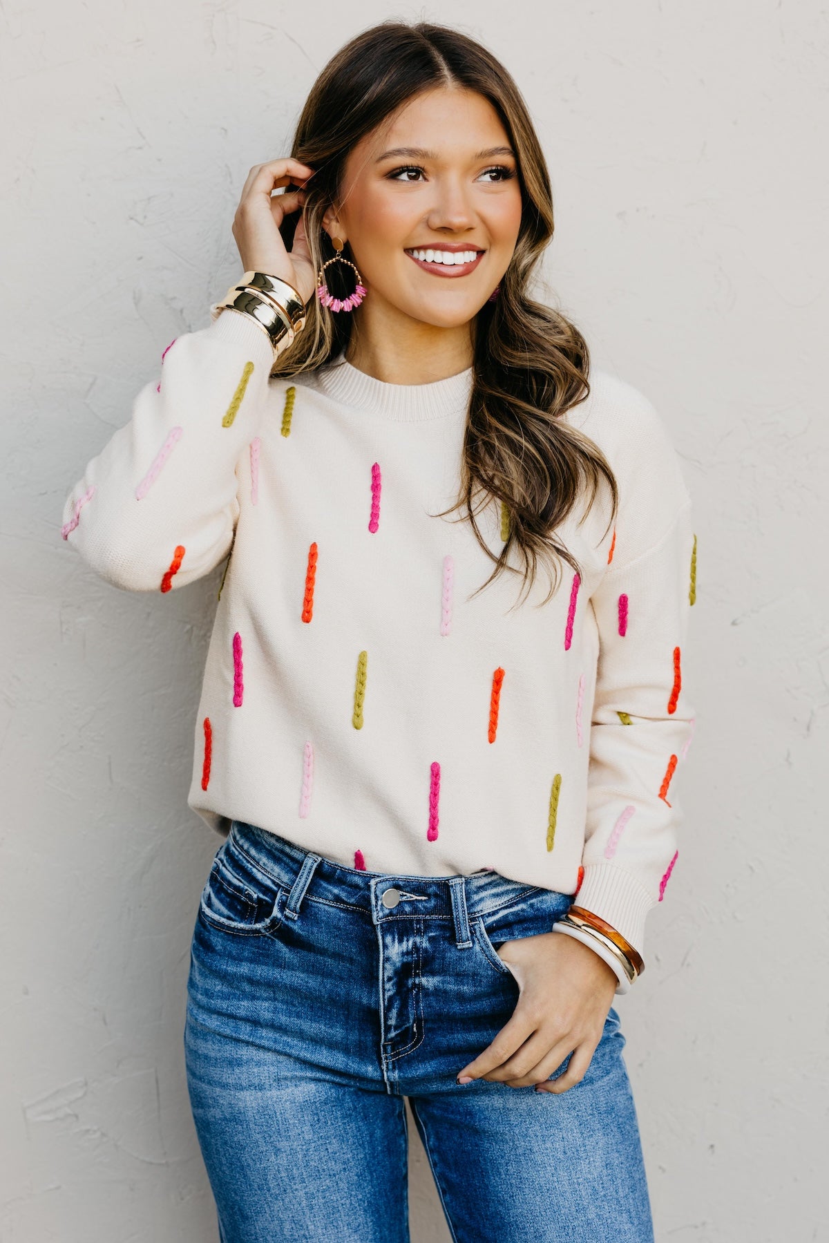 The Huxley Embroidered Dash Sweater