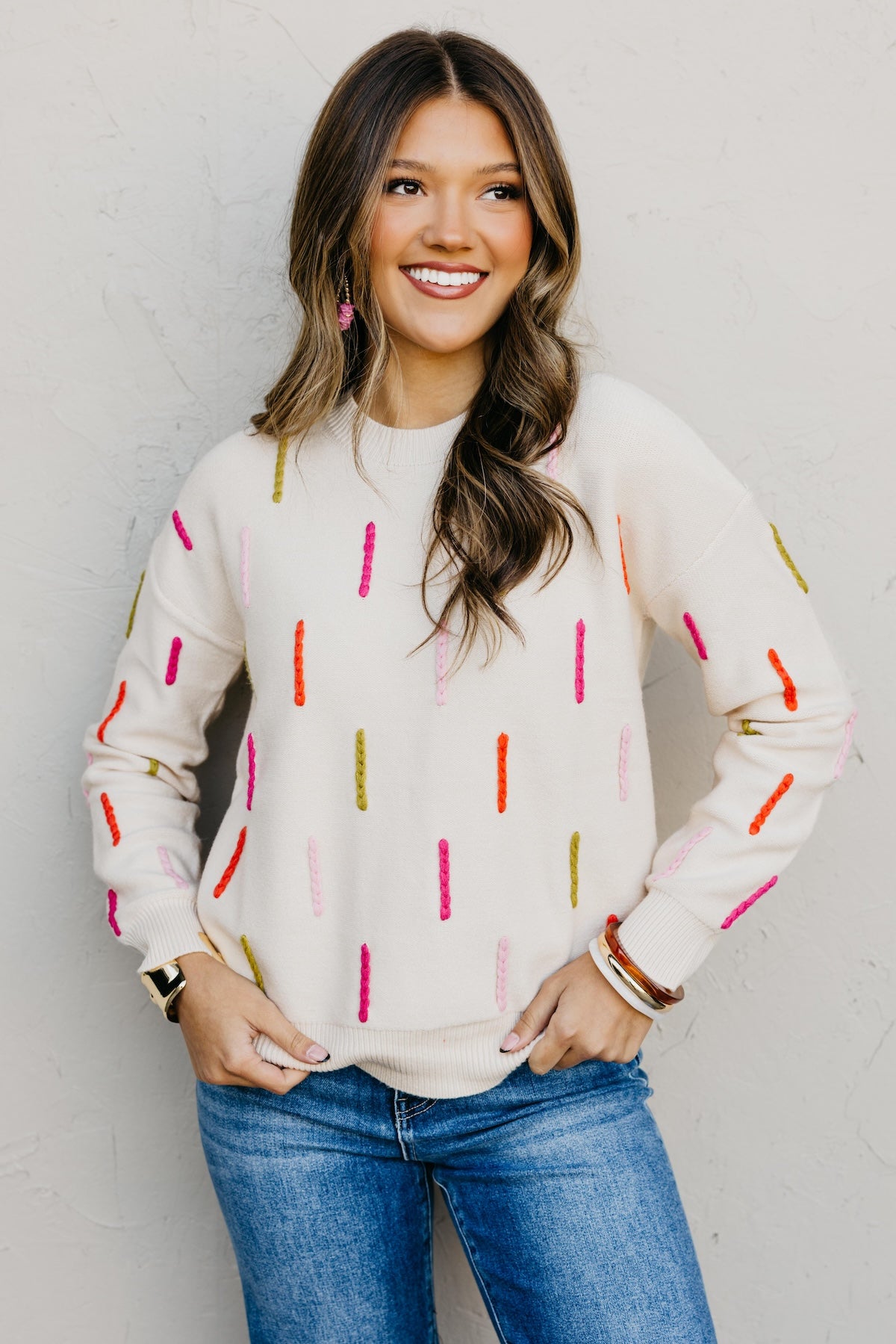 The Huxley Embroidered Dash Sweater