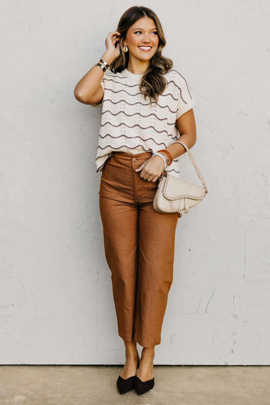 The Maddie Scalloped Sweater Top