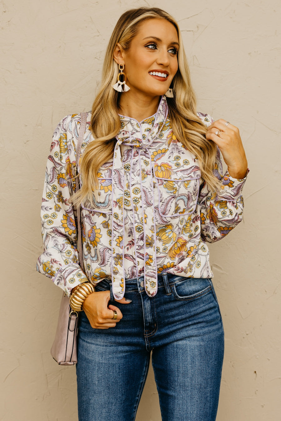 The Kiera Piping Trim Blouse