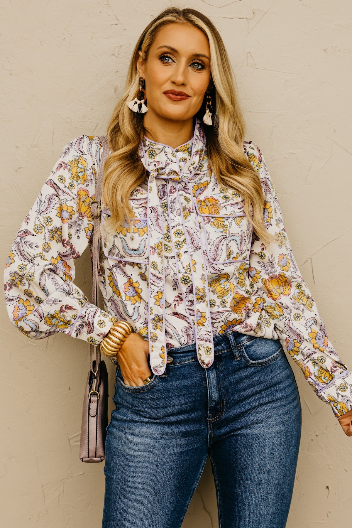 The Kiera Piping Trim Blouse