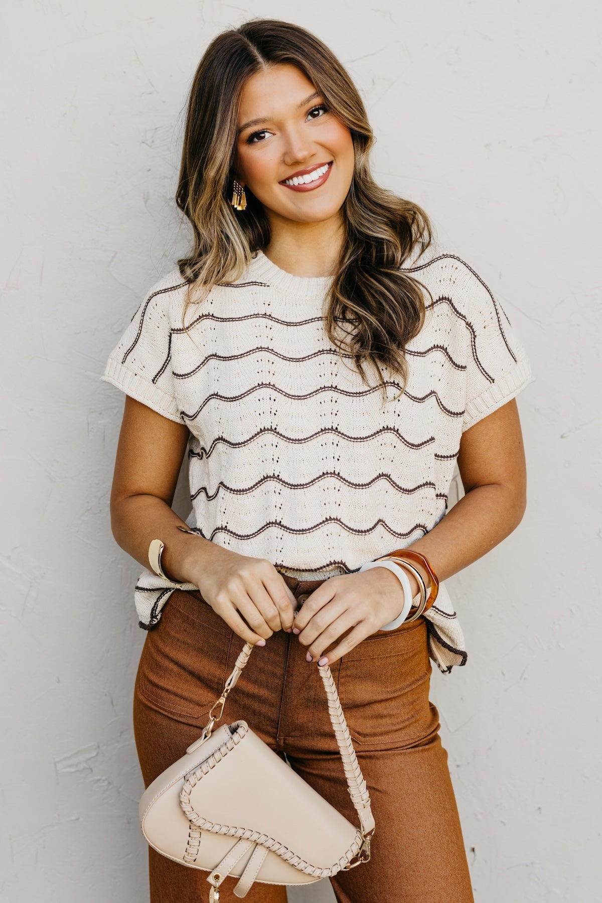 The Maddie Scalloped Sweater Top