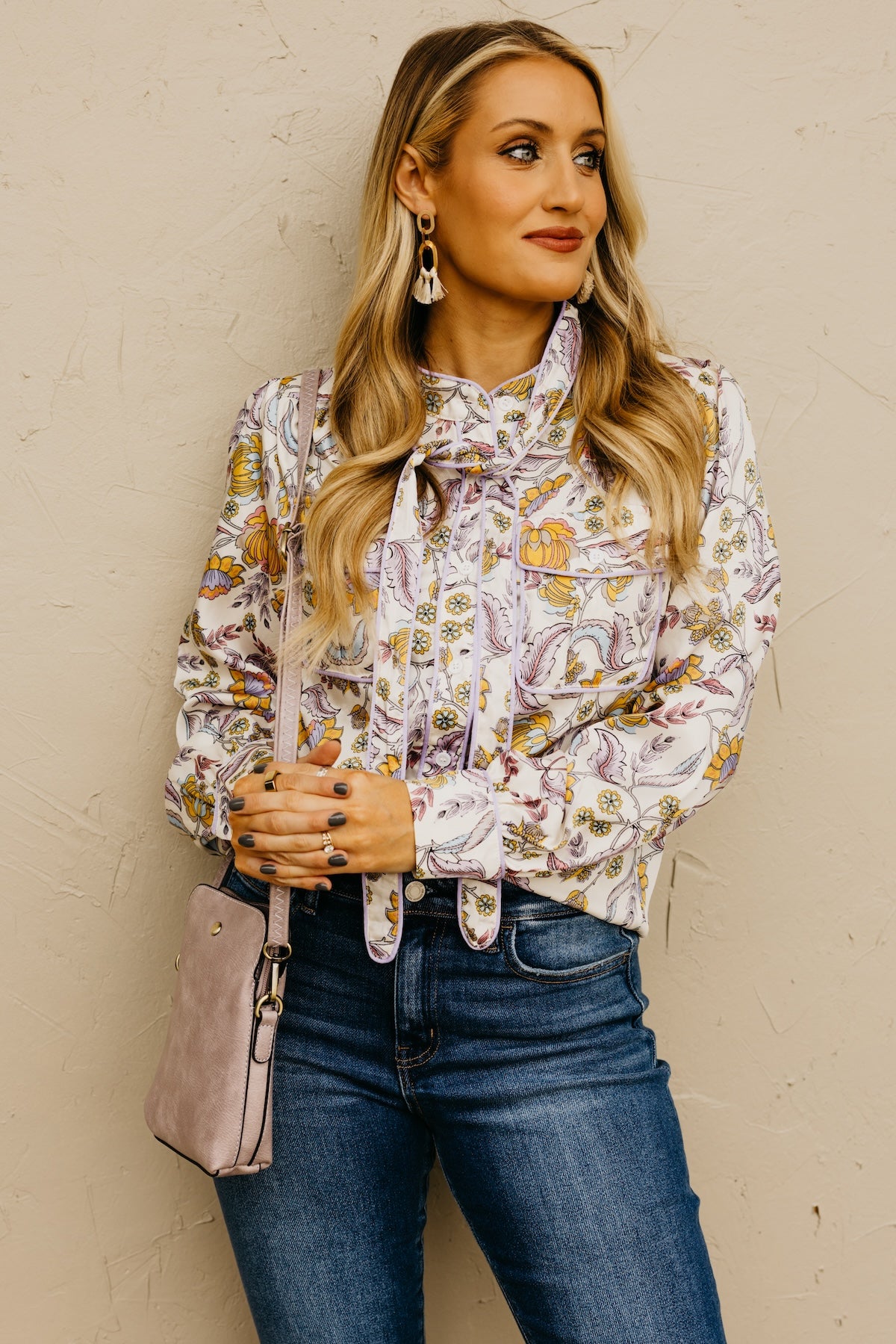 The Kiera Piping Trim Blouse