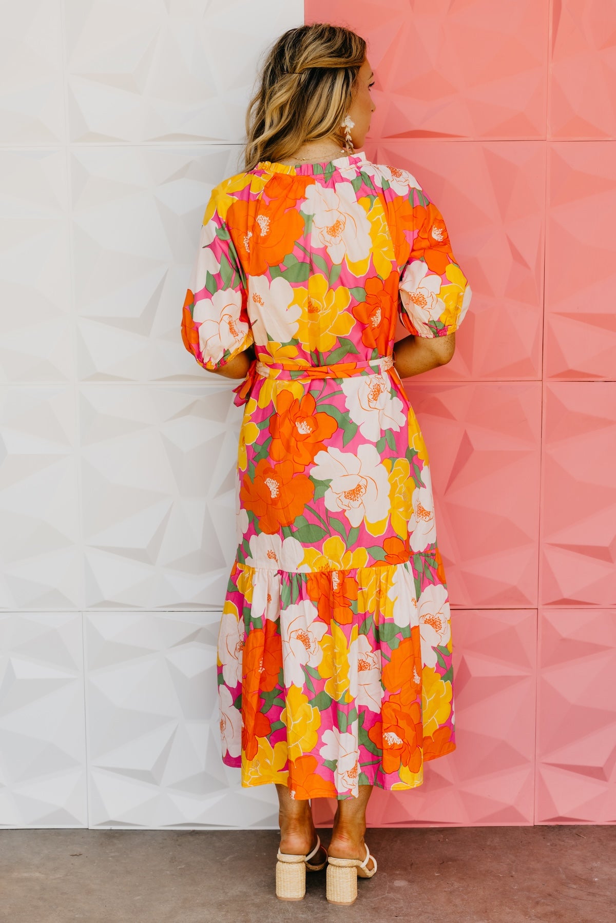 The Lilian Floral Tiered Midi Dress