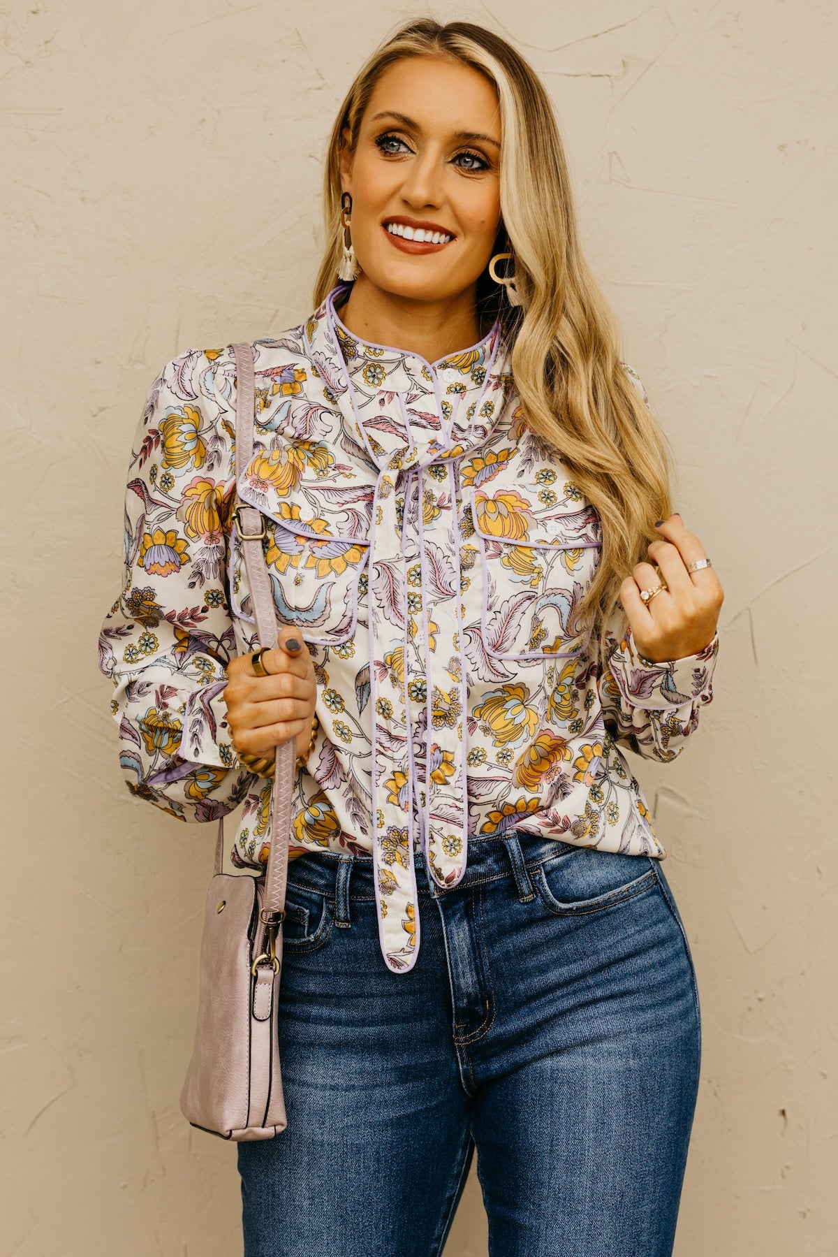 The Kiera Piping Trim Blouse