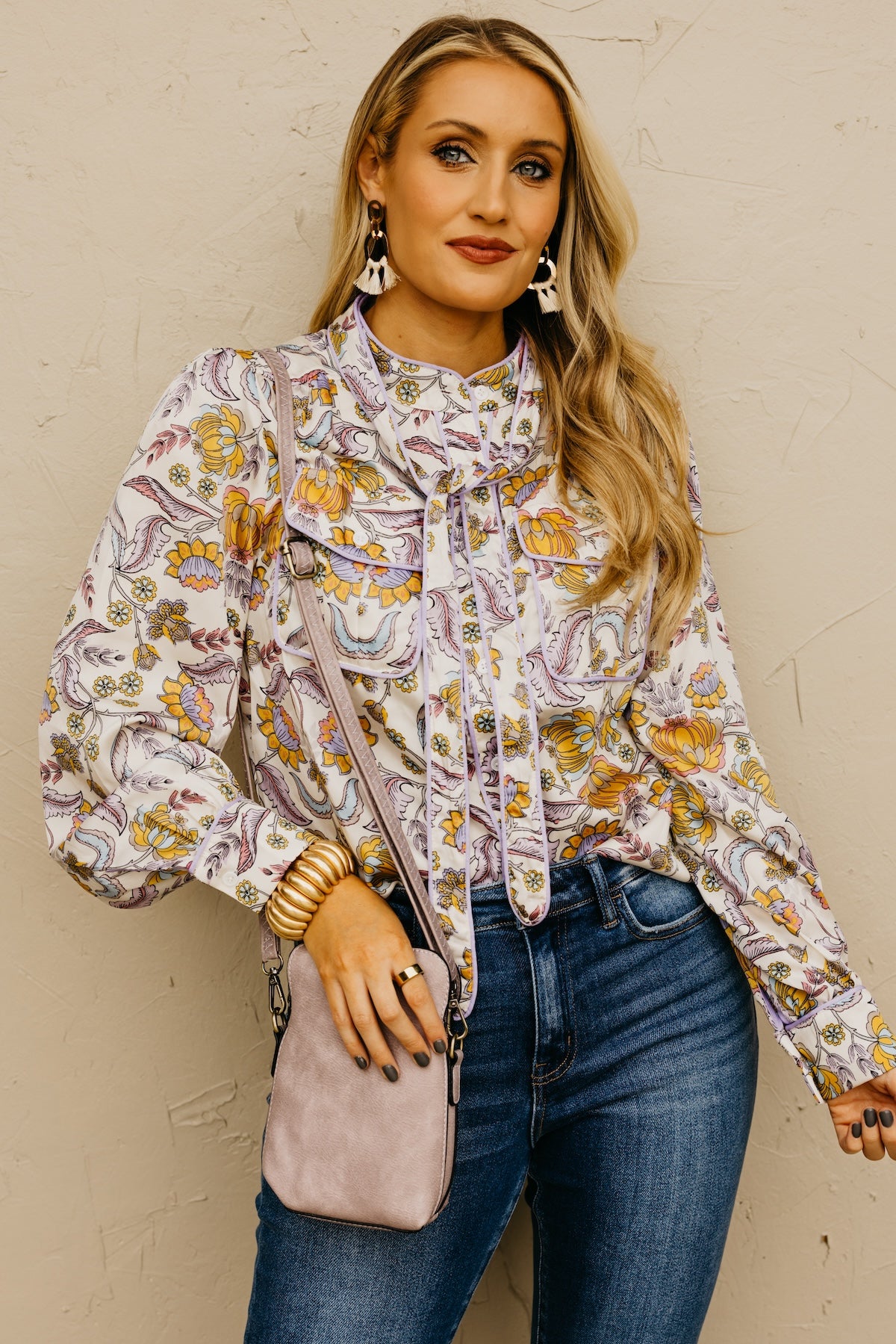 The Kiera Piping Trim Blouse