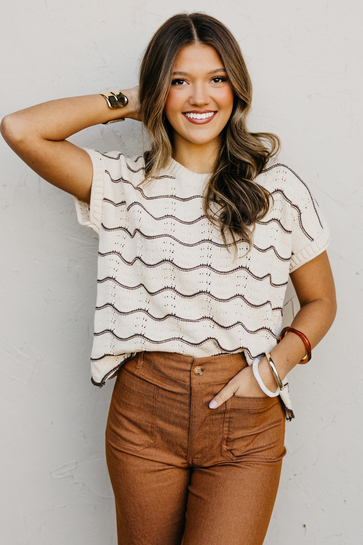 The Maddie Scalloped Sweater Top