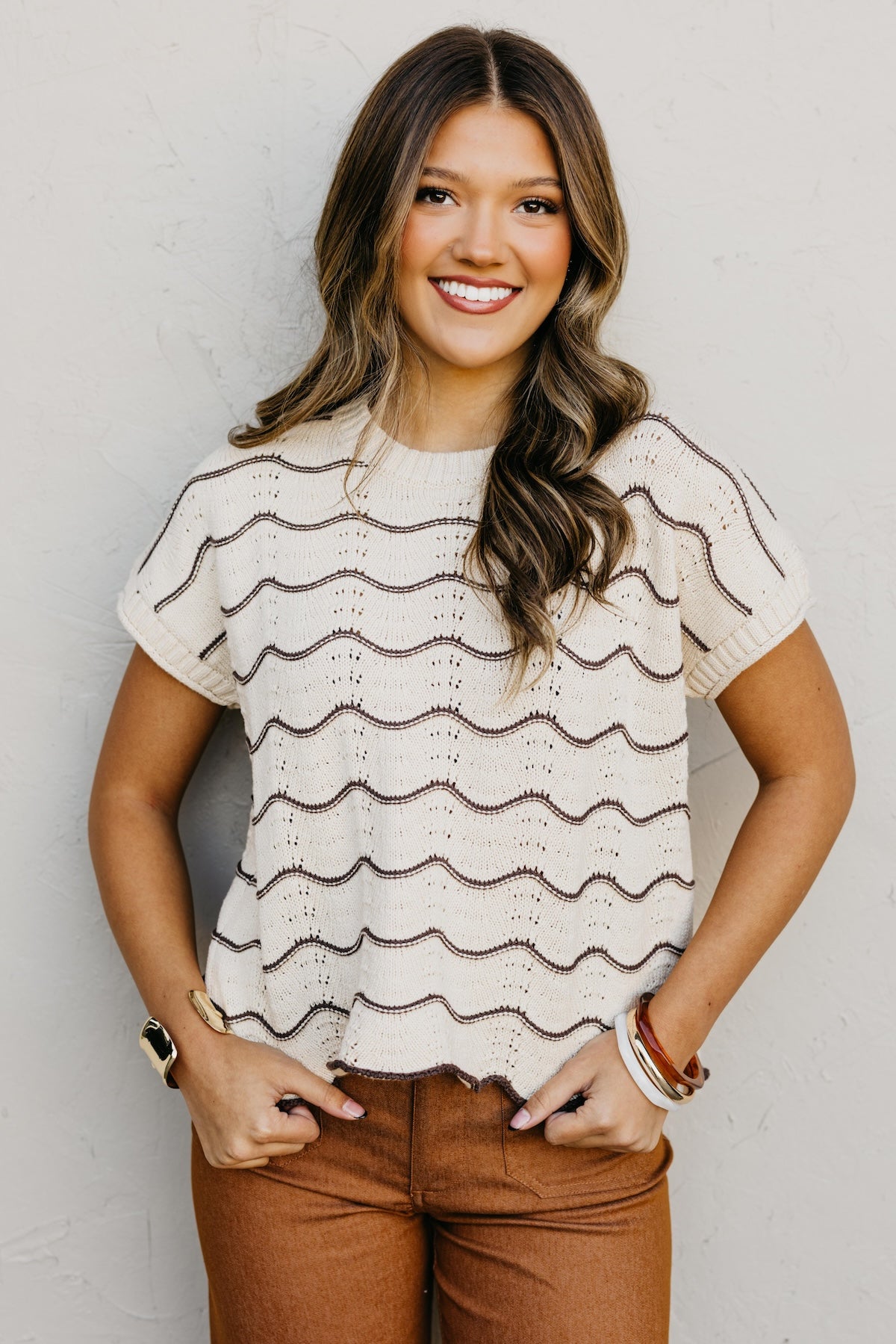 The Maddie Scalloped Sweater Top