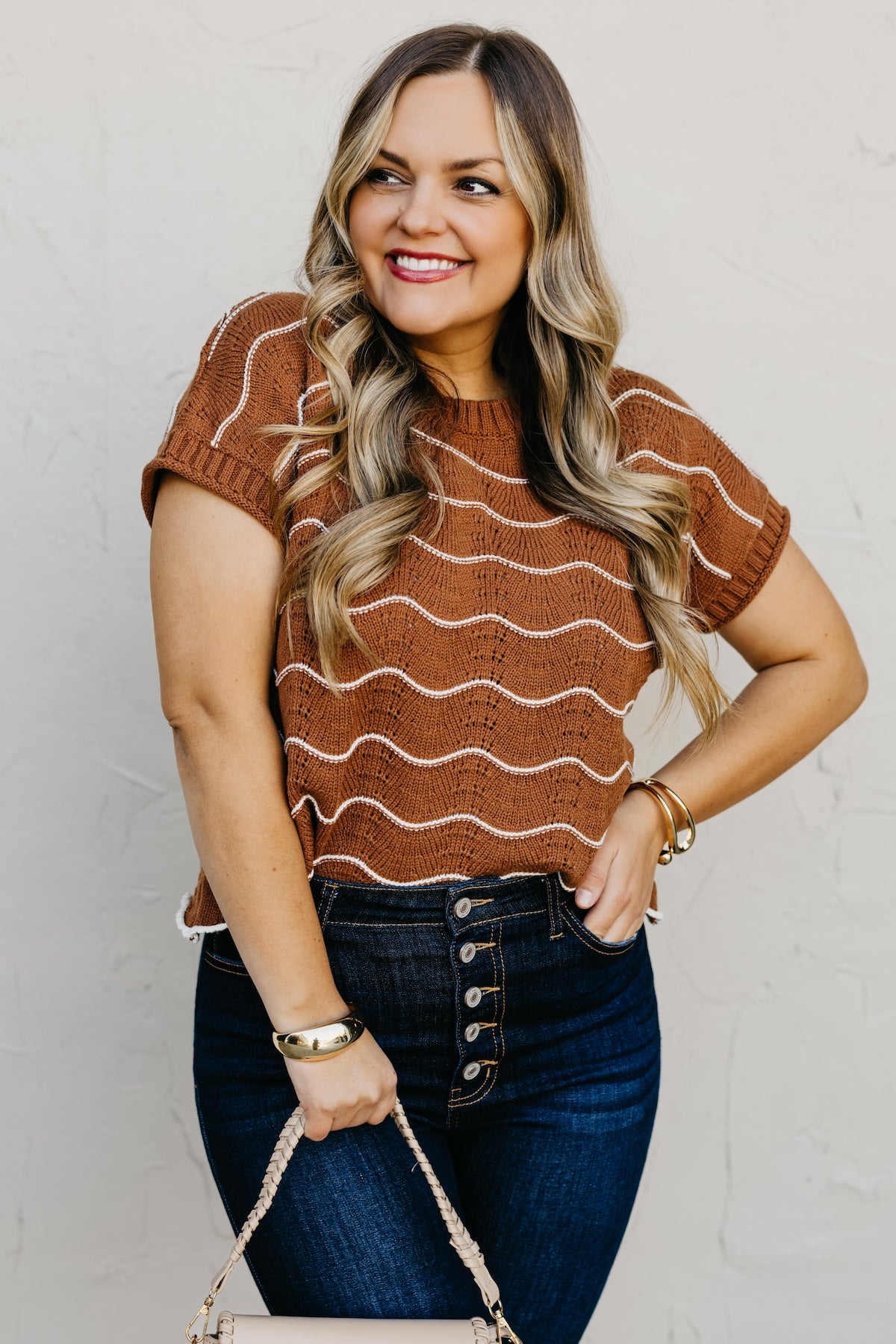 The Maddie Scalloped Sweater Top