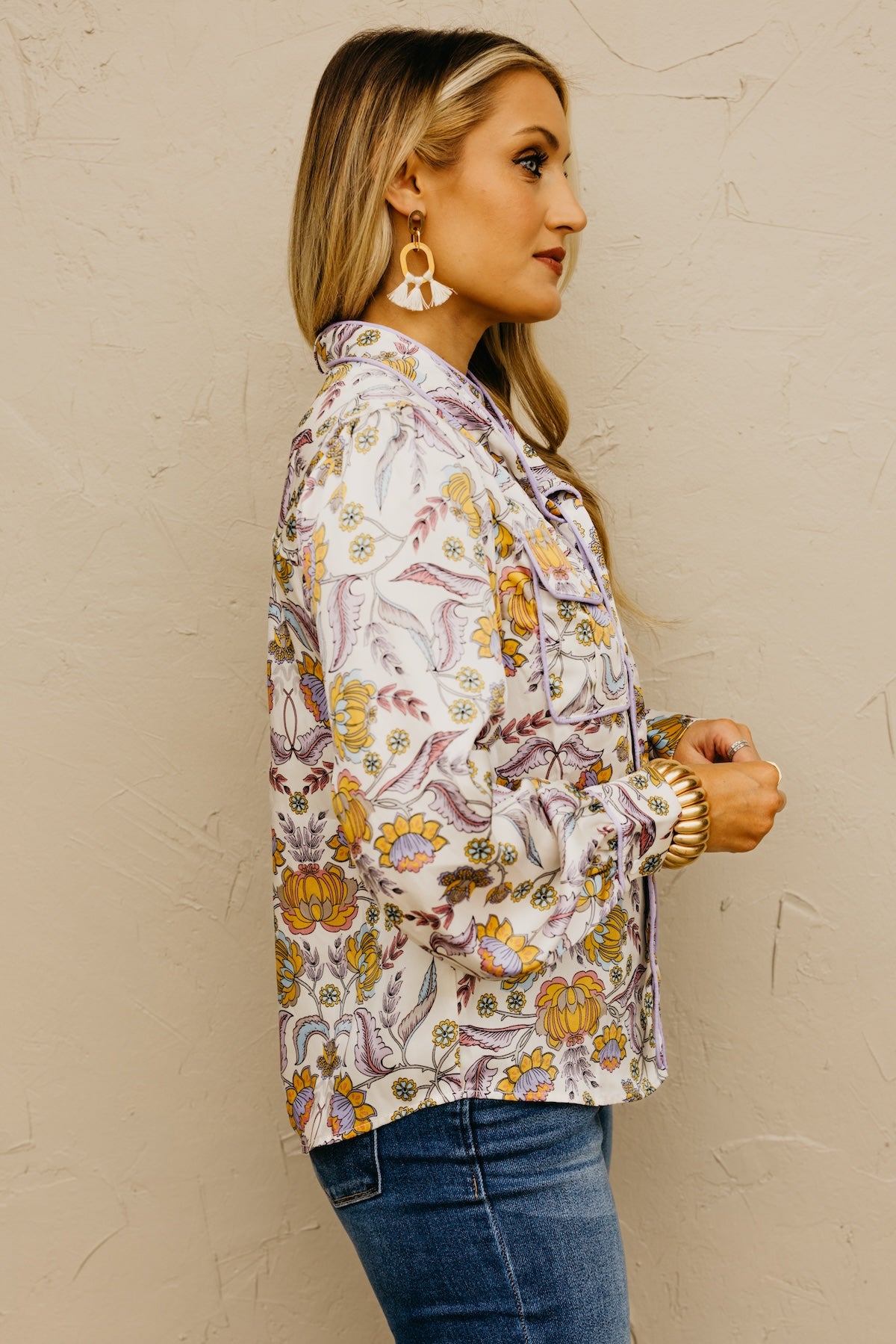 The Kiera Piping Trim Blouse