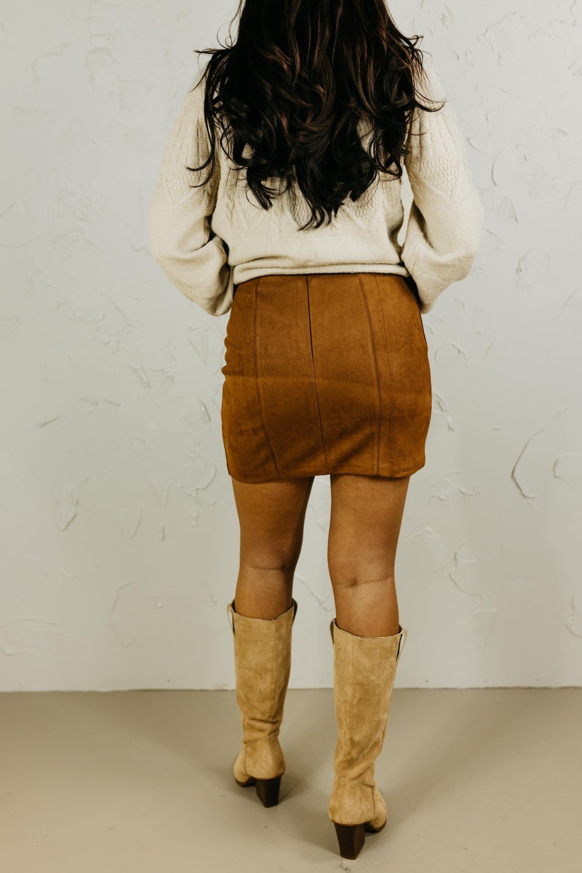 The Novalee Microsuede Mini Skirt