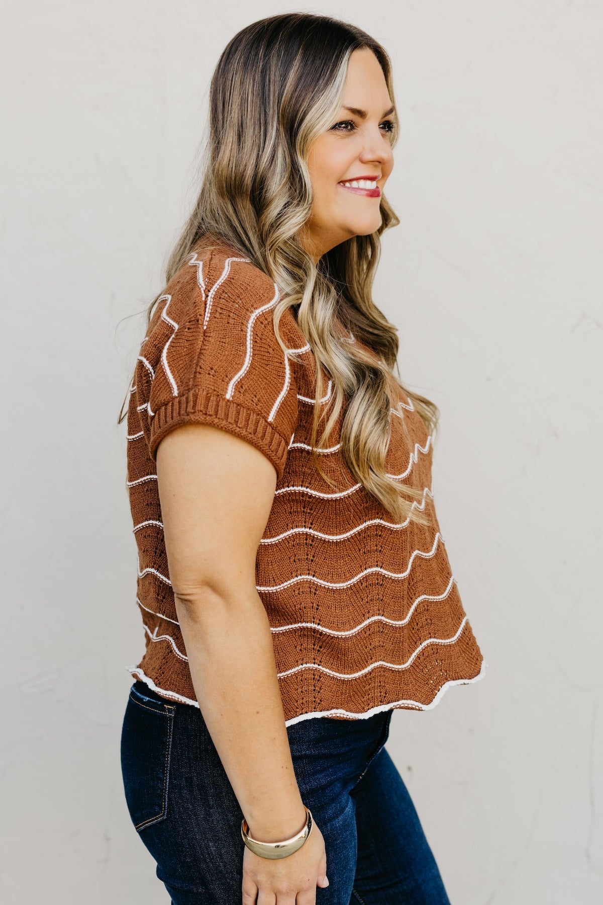 The Maddie Scalloped Sweater Top