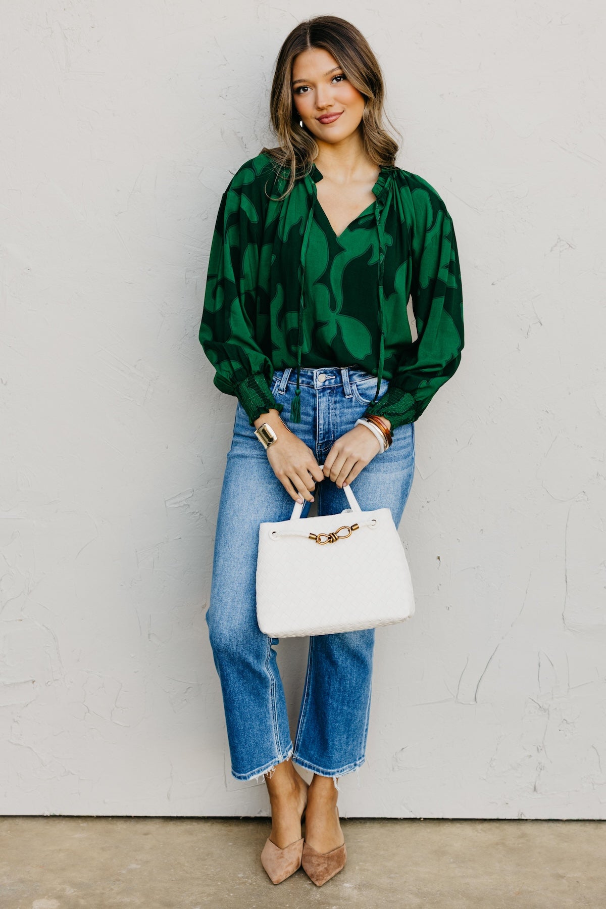 The Weylin Abstract Tassel Blouse