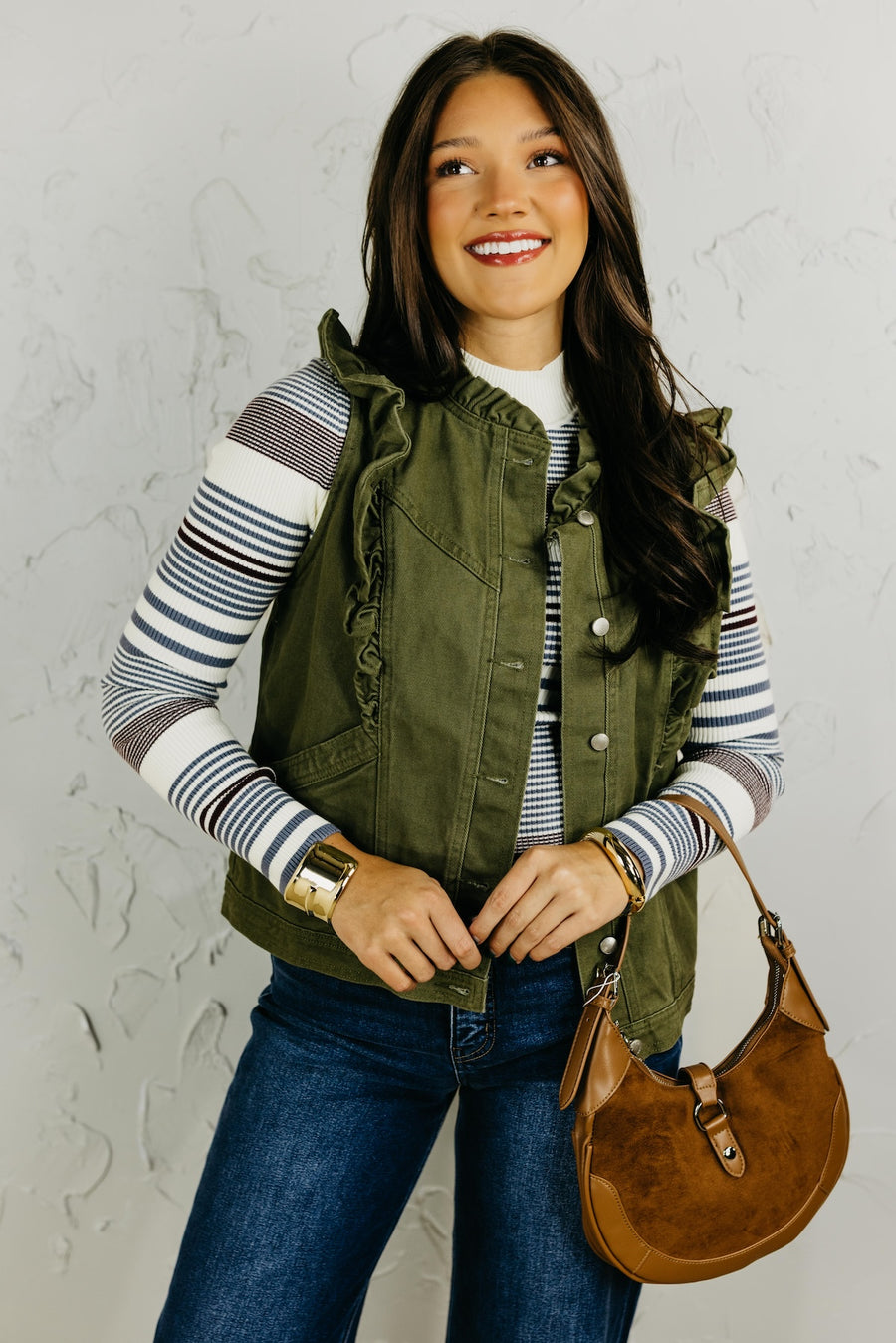 The Tayleen Ruffle Trim Vest