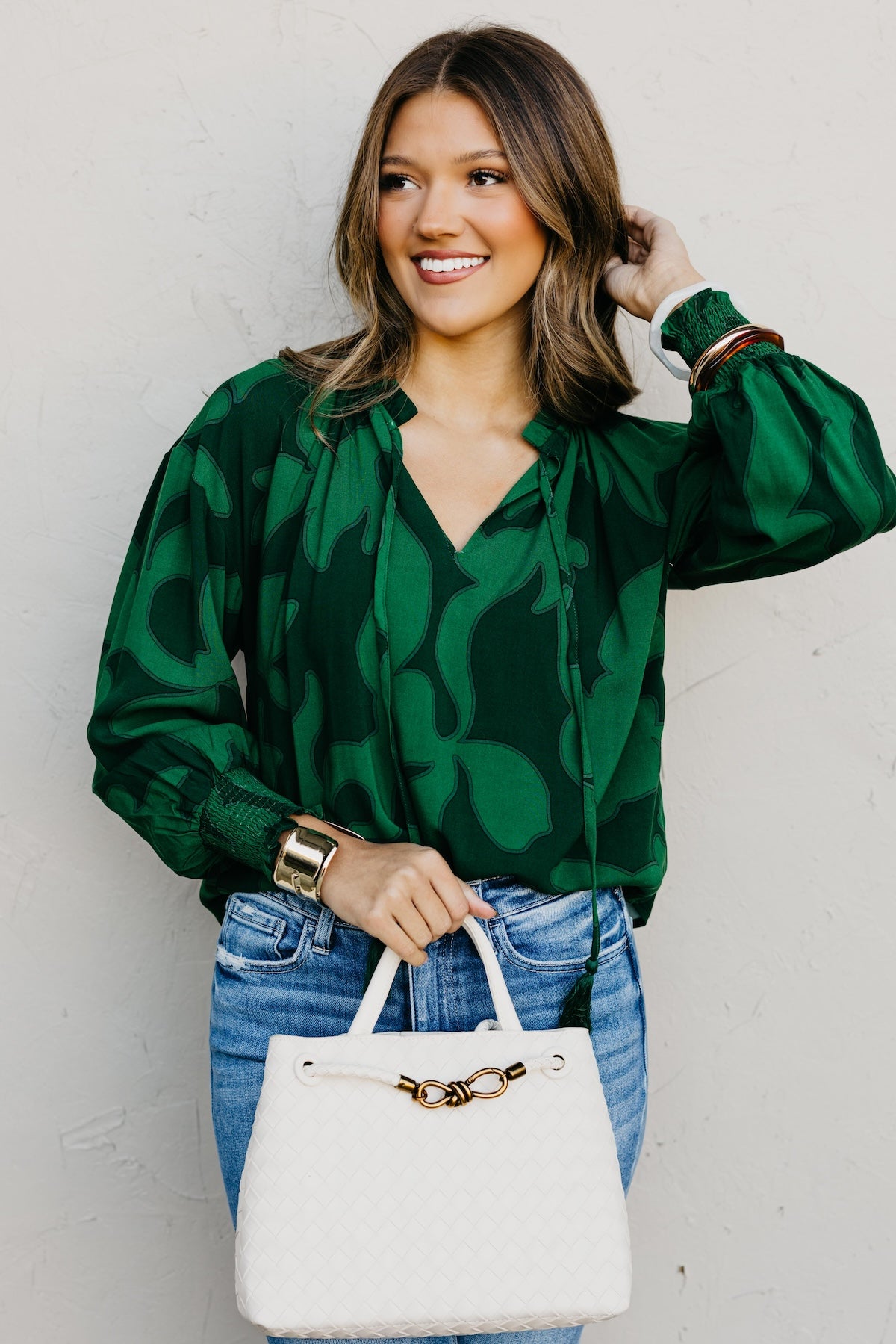 The Weylin Abstract Tassel Blouse