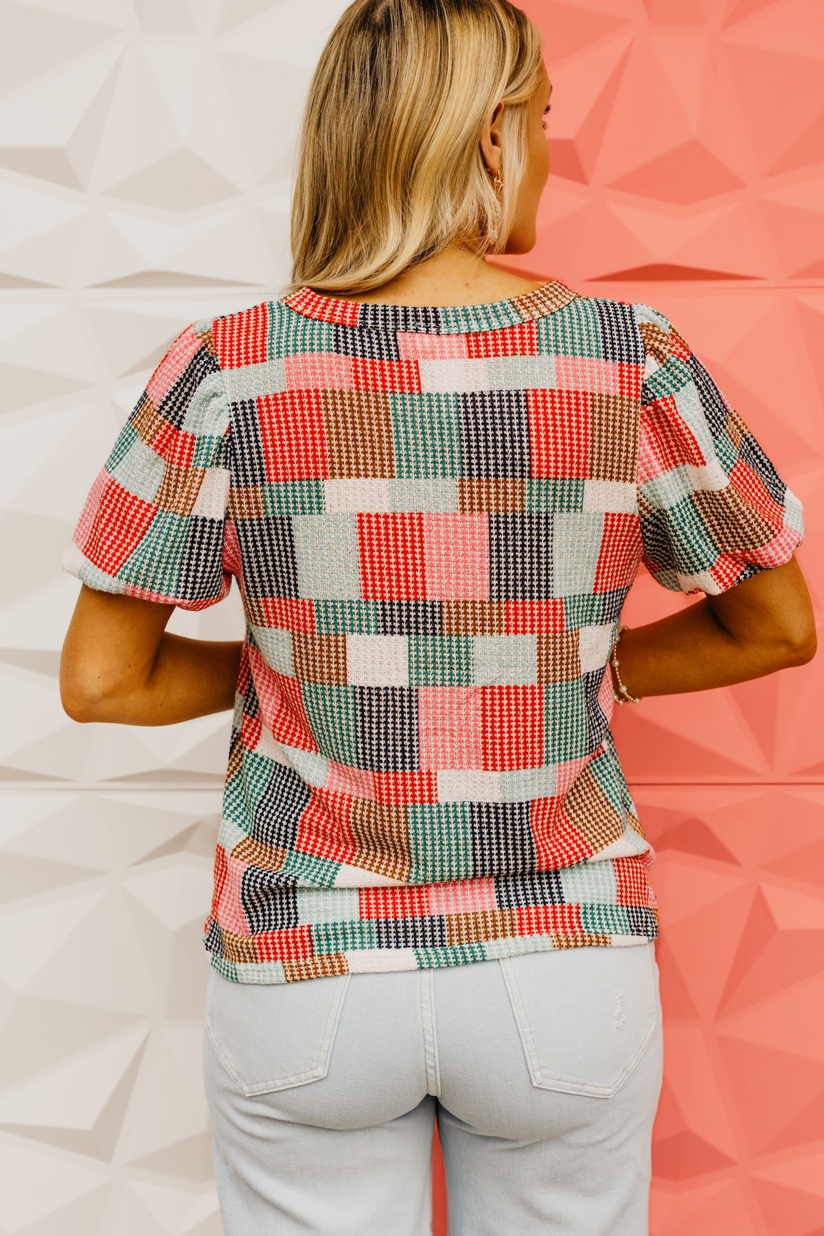 The Crosby Patch Balloon Sleeve Top