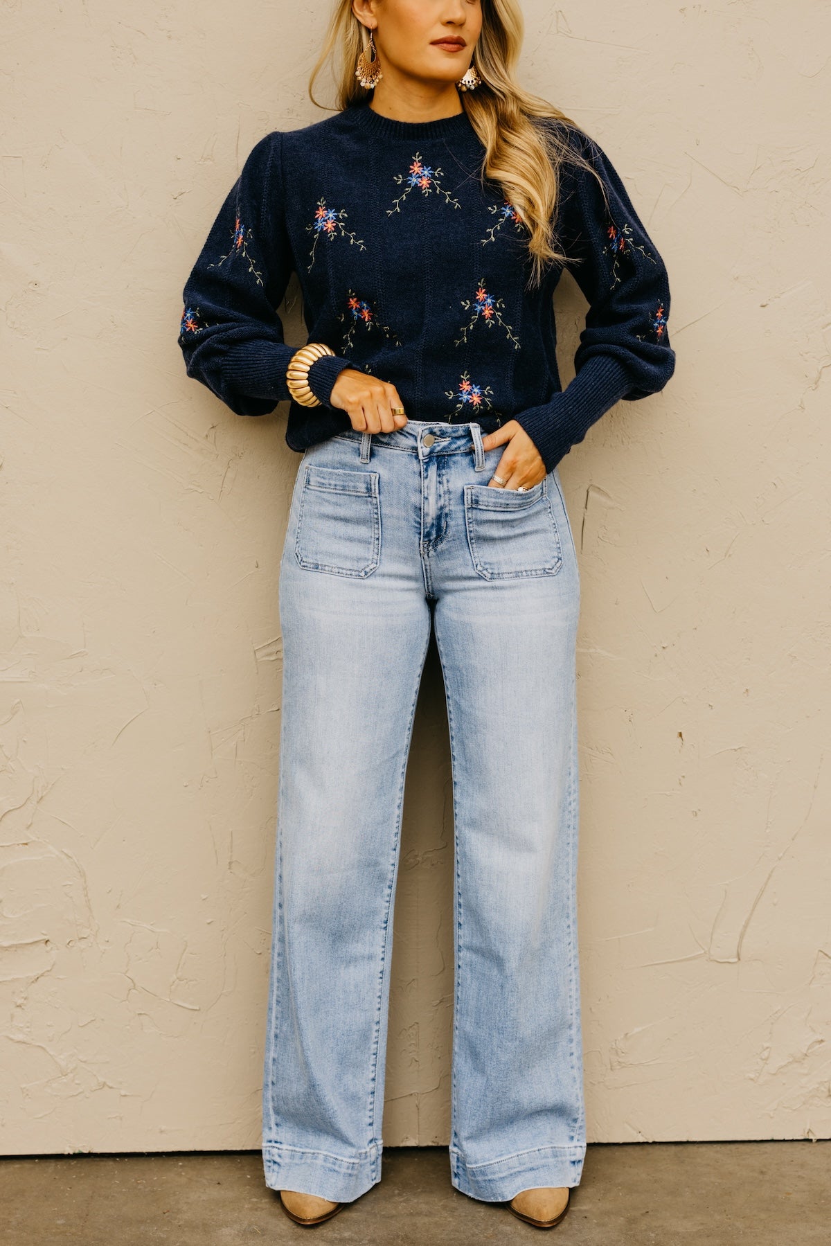 Flying Monkey | The Sara Patch Pocket Trouser Denim