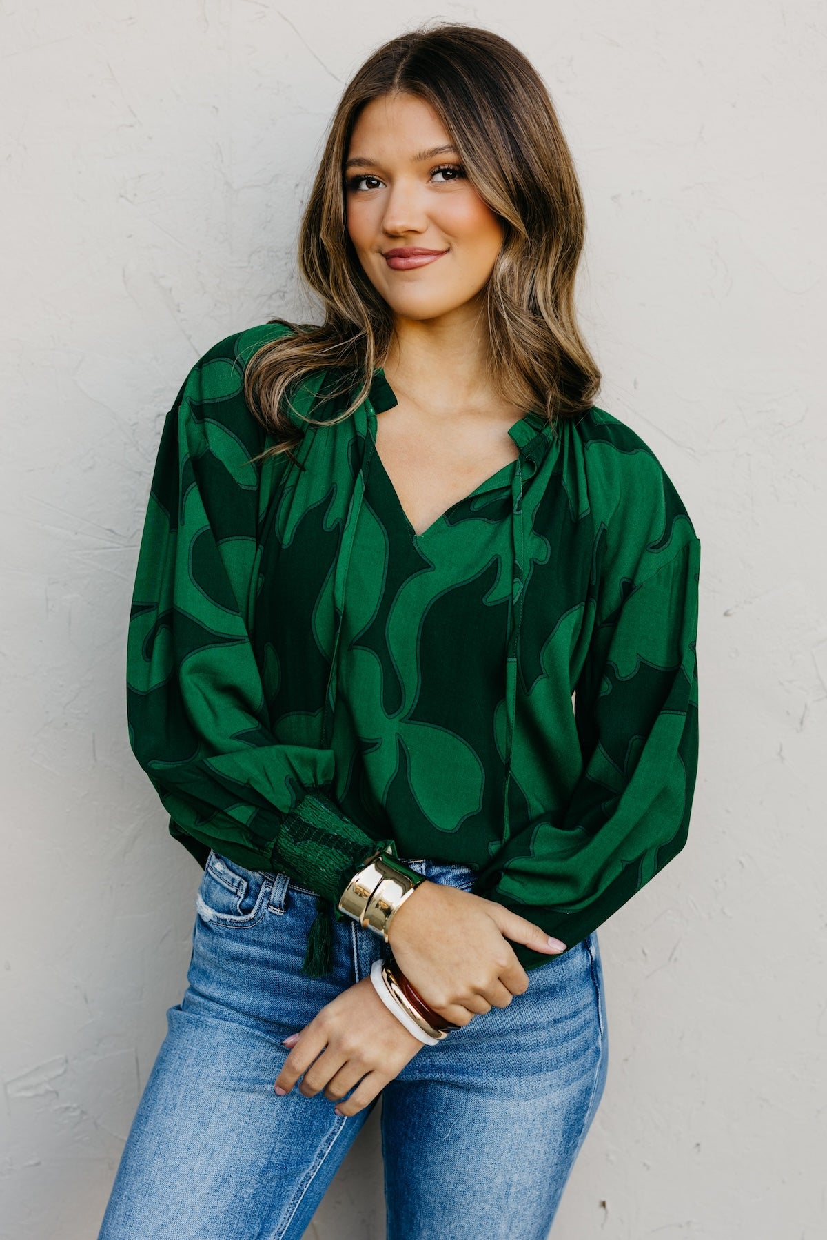 The Weylin Abstract Tassel Blouse