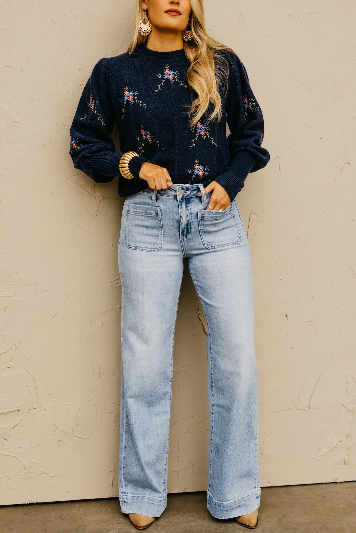 Flying Monkey | The Sara Patch Pocket Trouser Denim