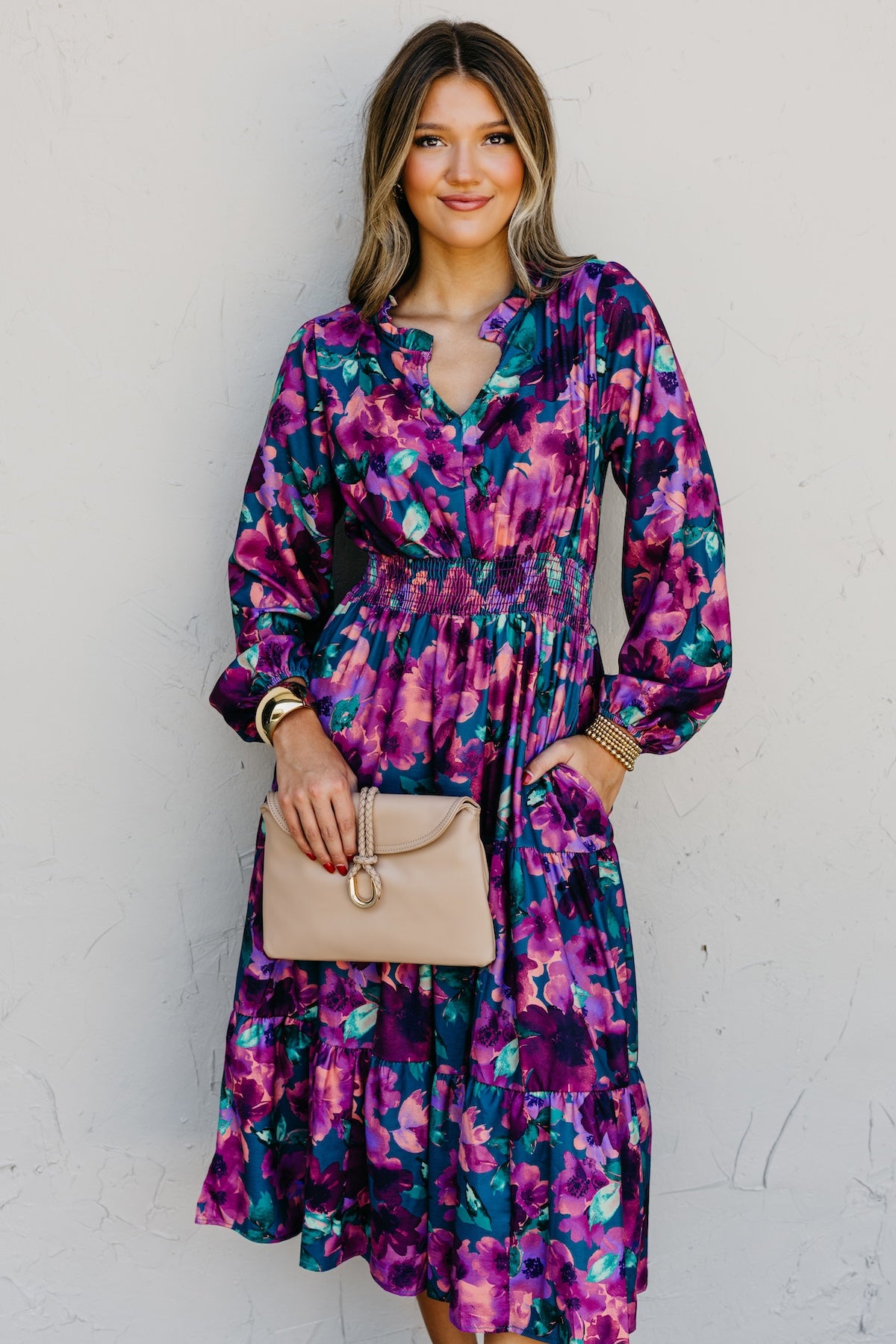 The Mistie Tiered Midi Dress