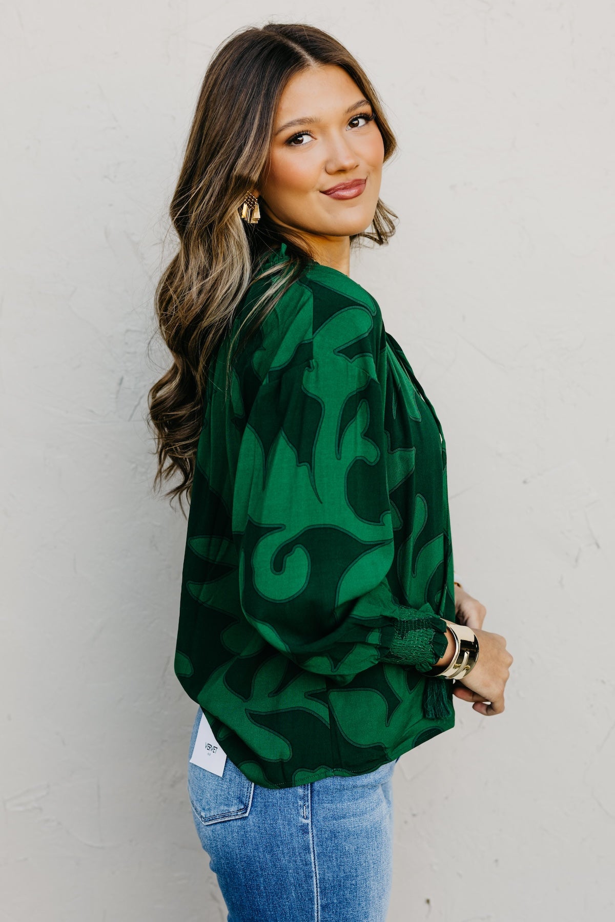 The Weylin Abstract Tassel Blouse