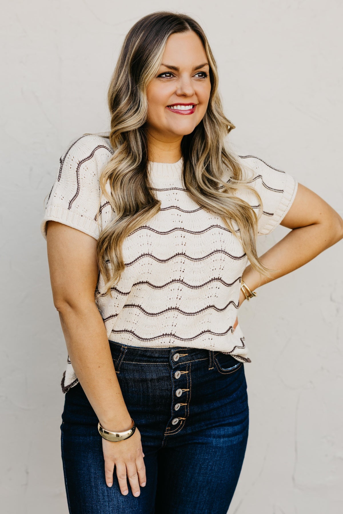 The Maddie Scalloped Sweater Top