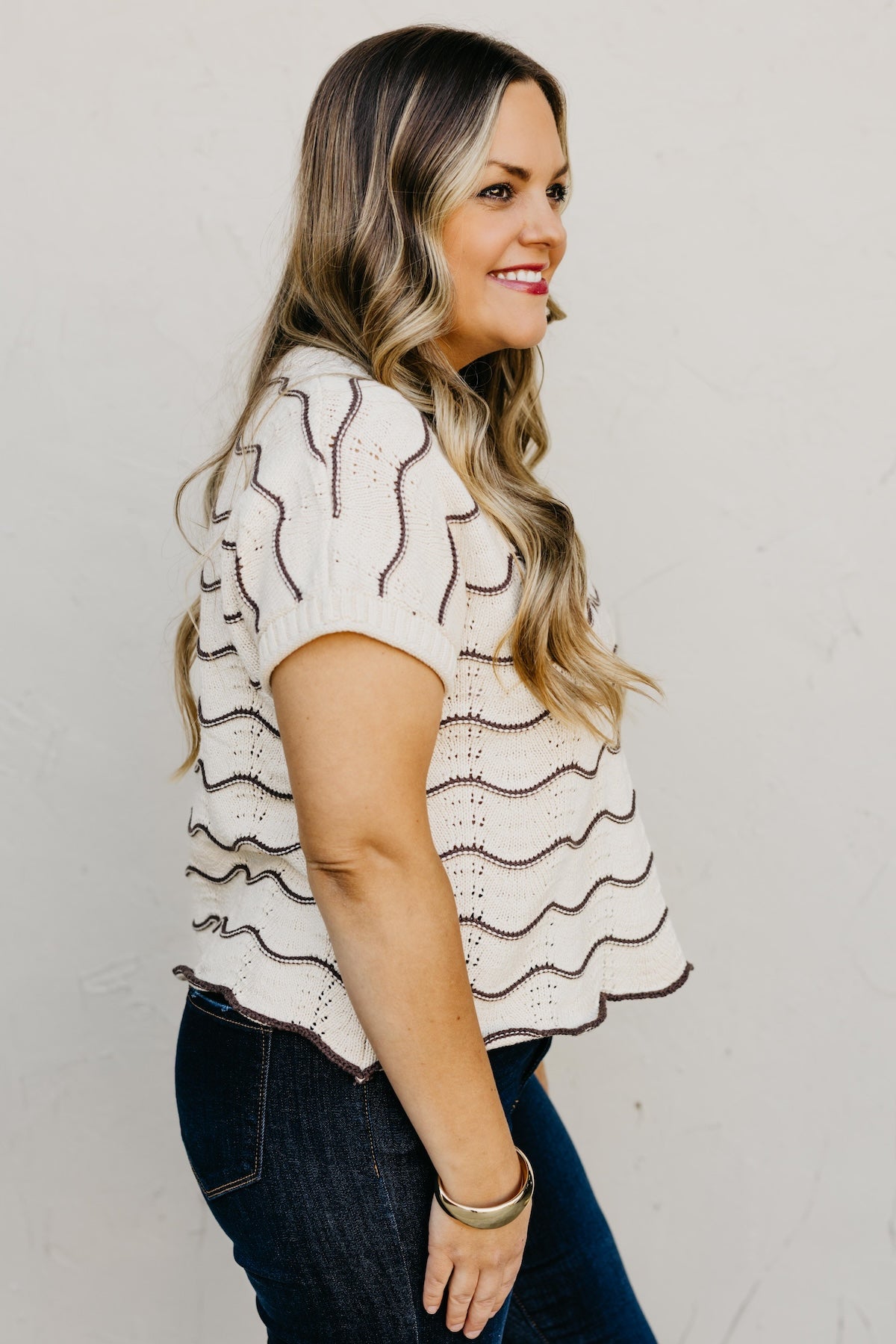 The Maddie Scalloped Sweater Top