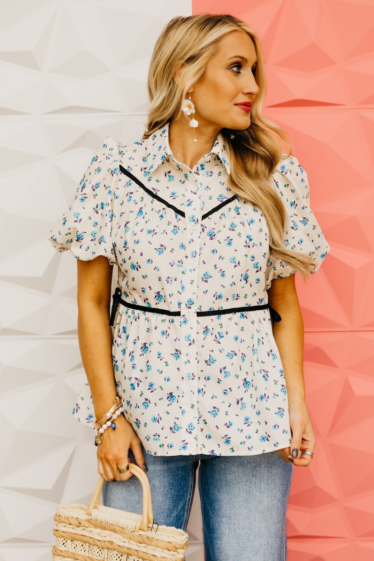 The Jase Floral Puff Sleeve Blouse
