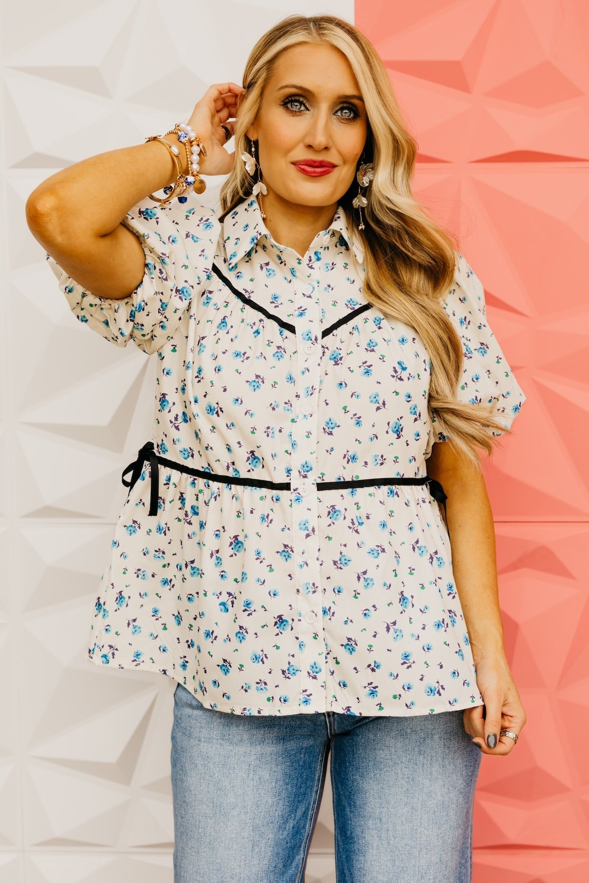 The Jase Floral Puff Sleeve Blouse