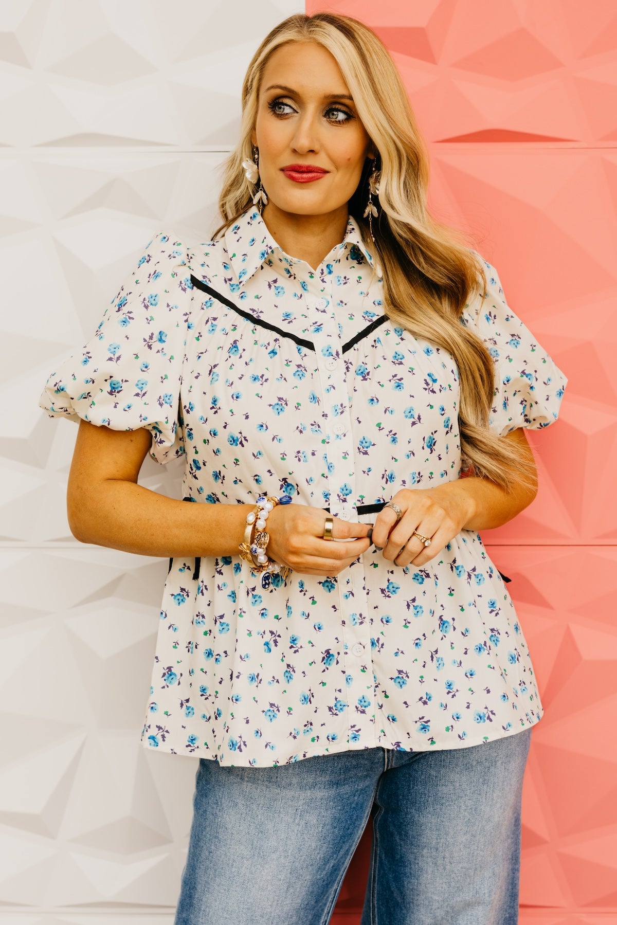 The Jase Floral Puff Sleeve Blouse