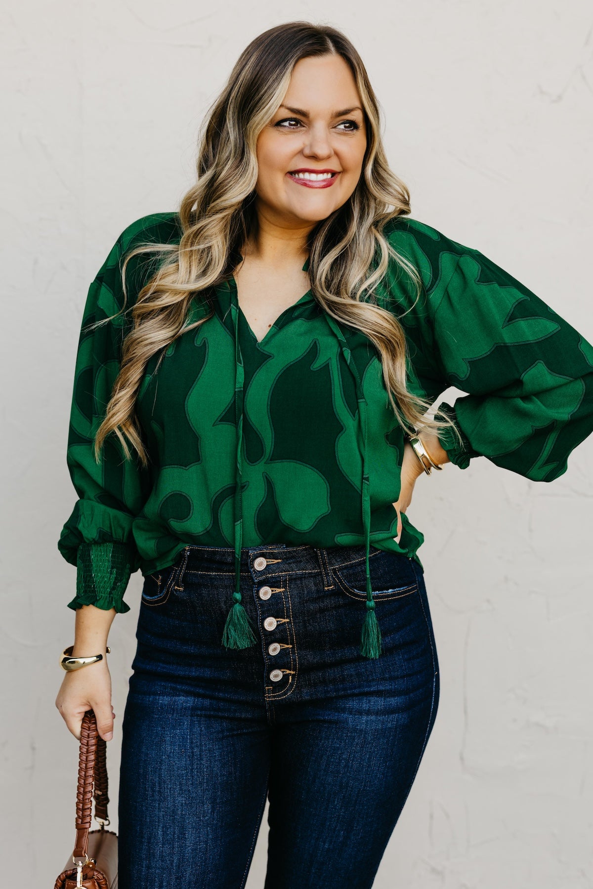 The Weylin Abstract Tassel Blouse