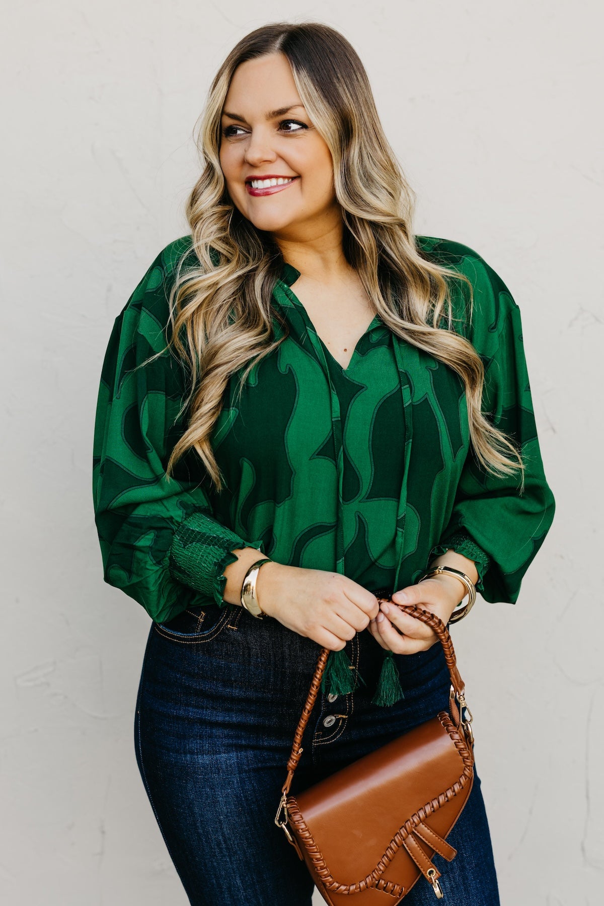 The Weylin Abstract Tassel Blouse