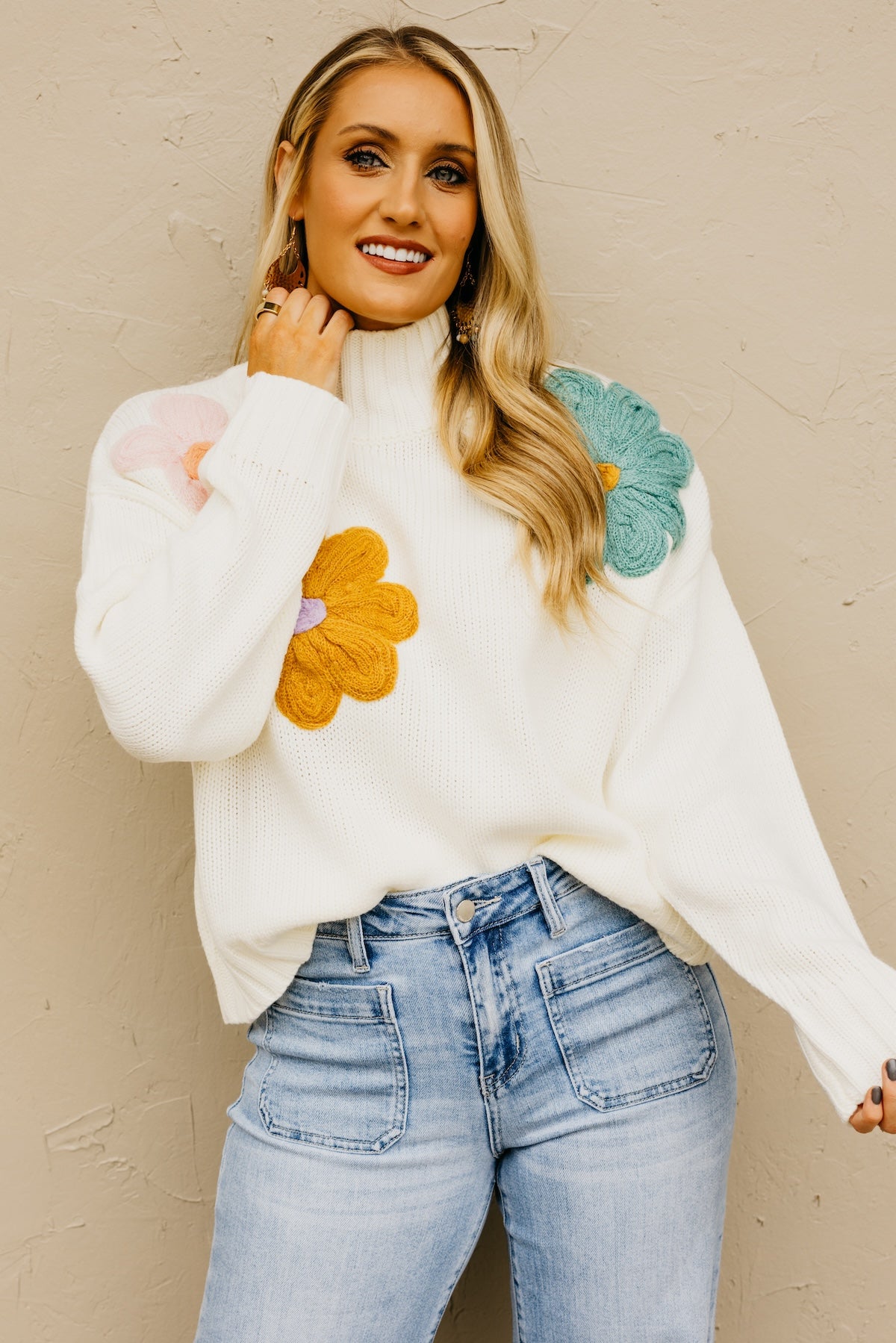 The Remy Floral Motif Sweater