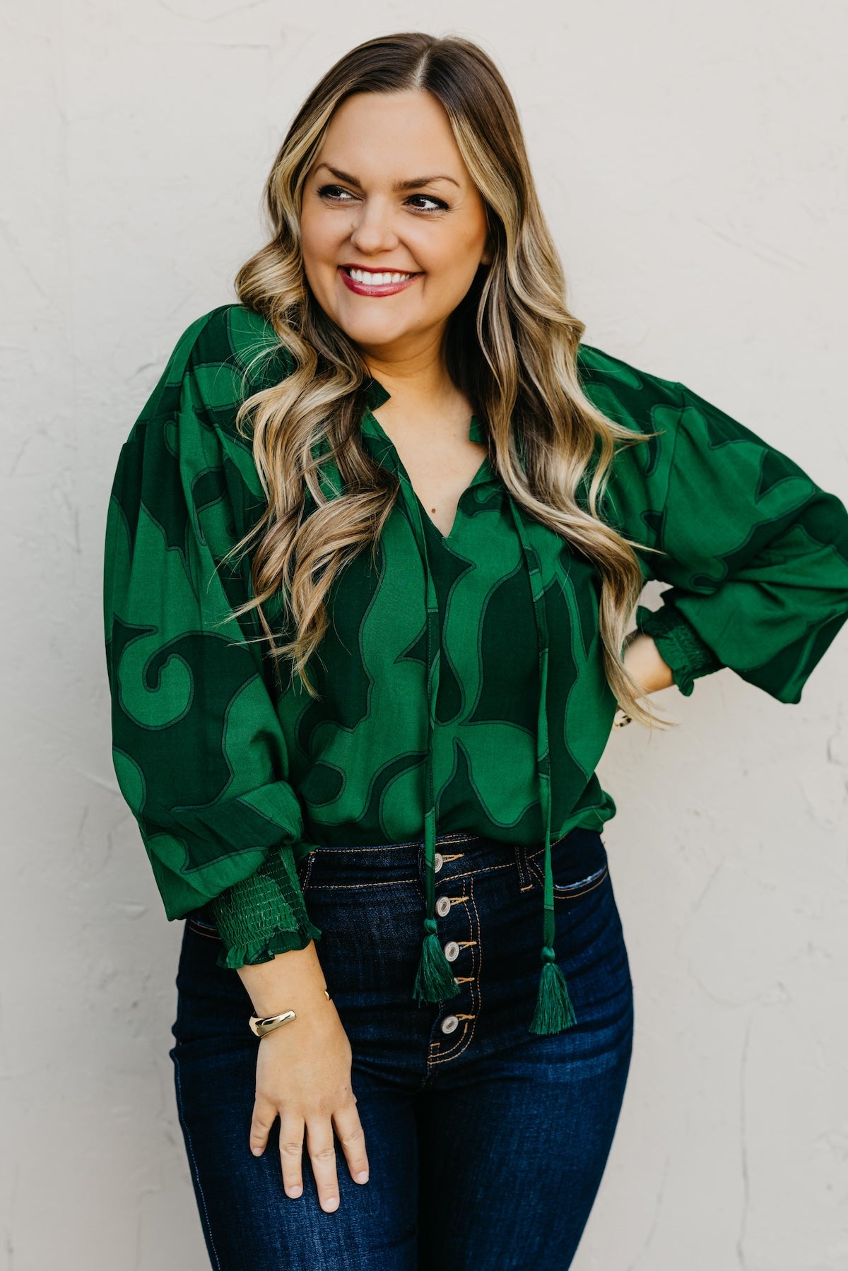 The Weylin Abstract Tassel Blouse