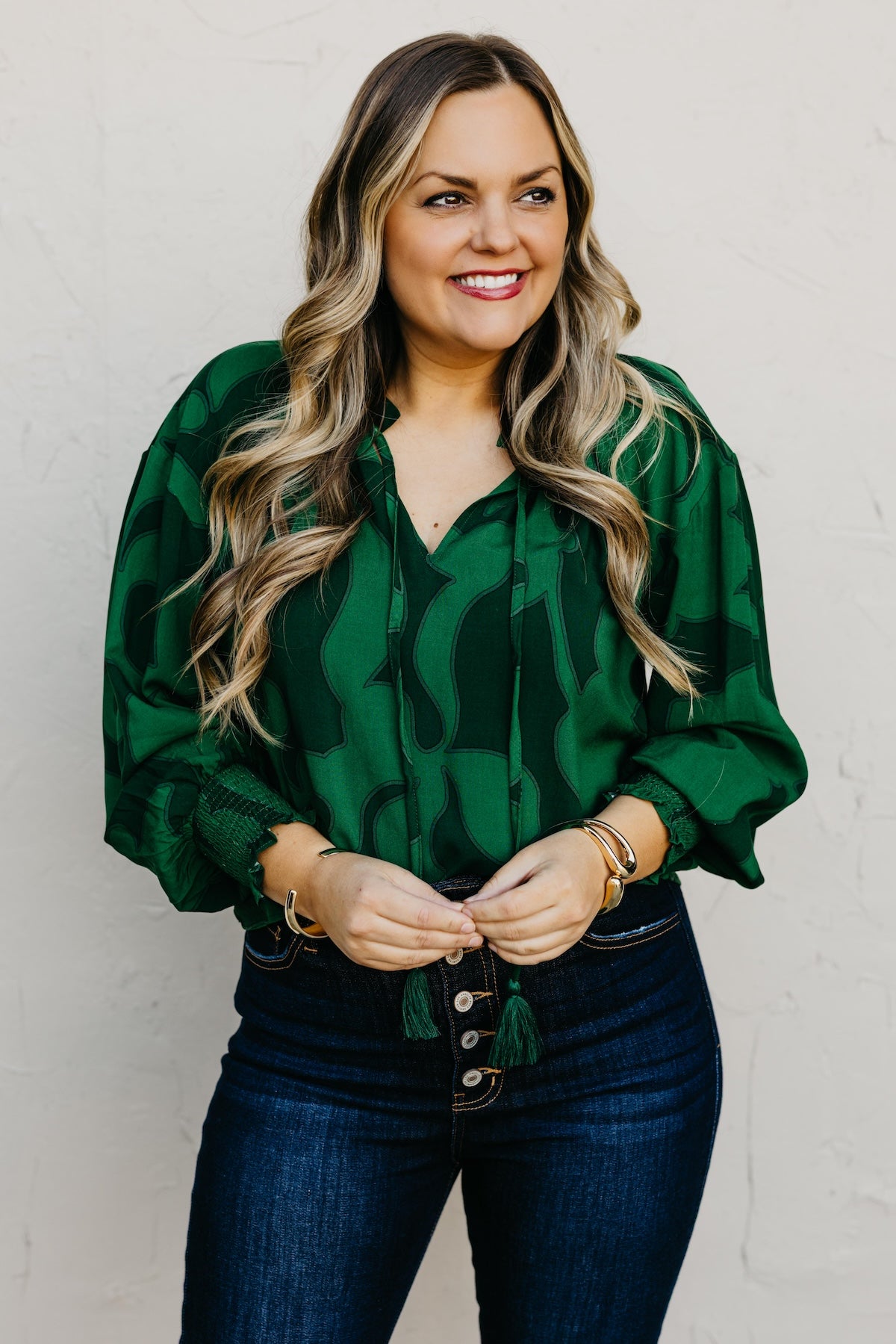 The Weylin Abstract Tassel Blouse