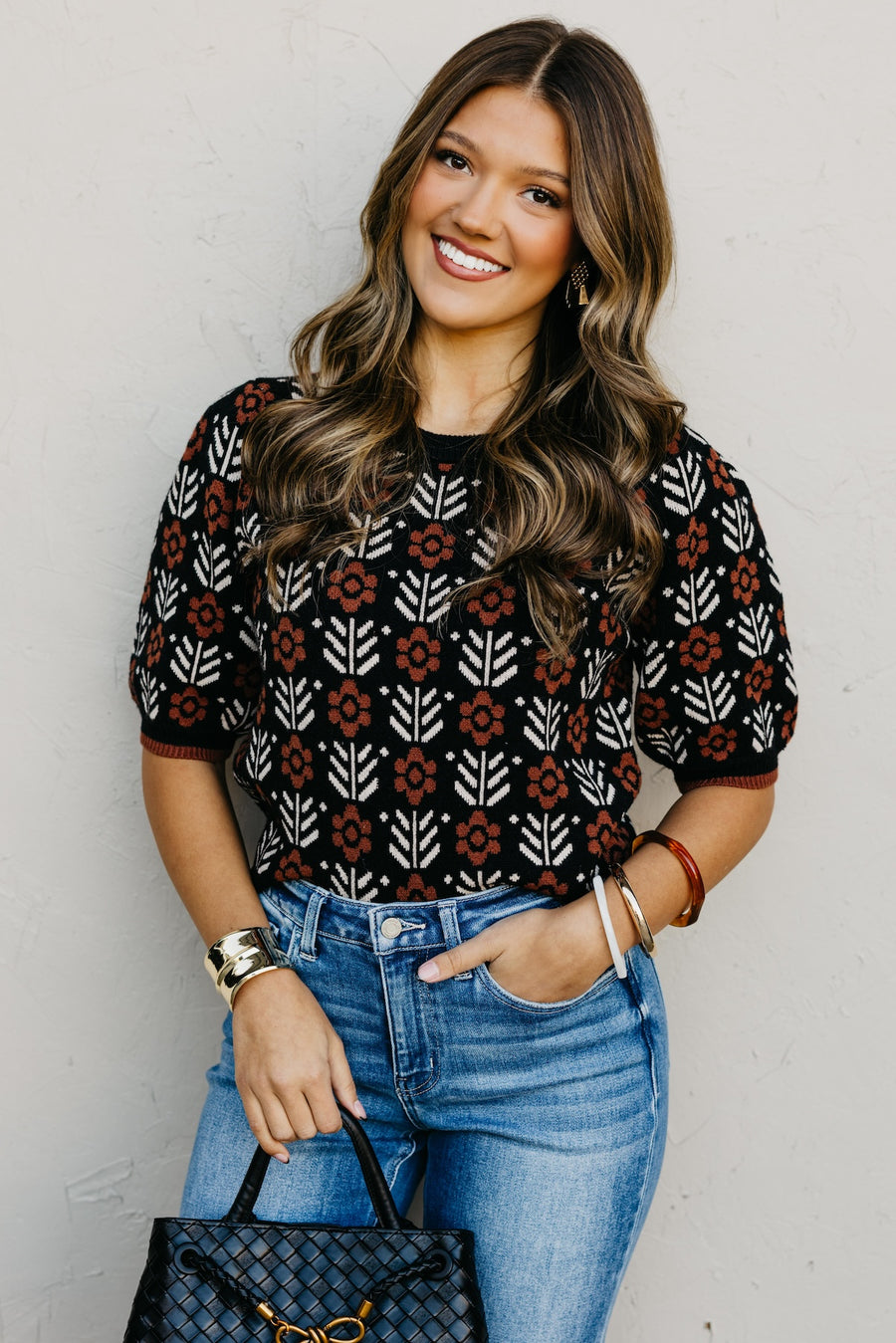 The Chris Floral Sleeve Sweater