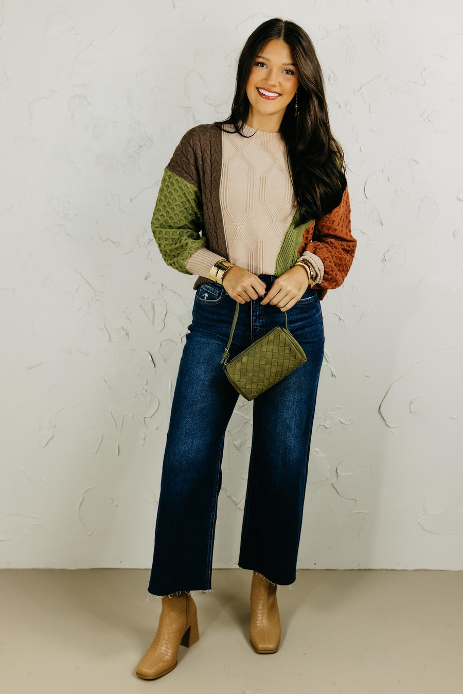 The Lane Texture Color Block Sweater