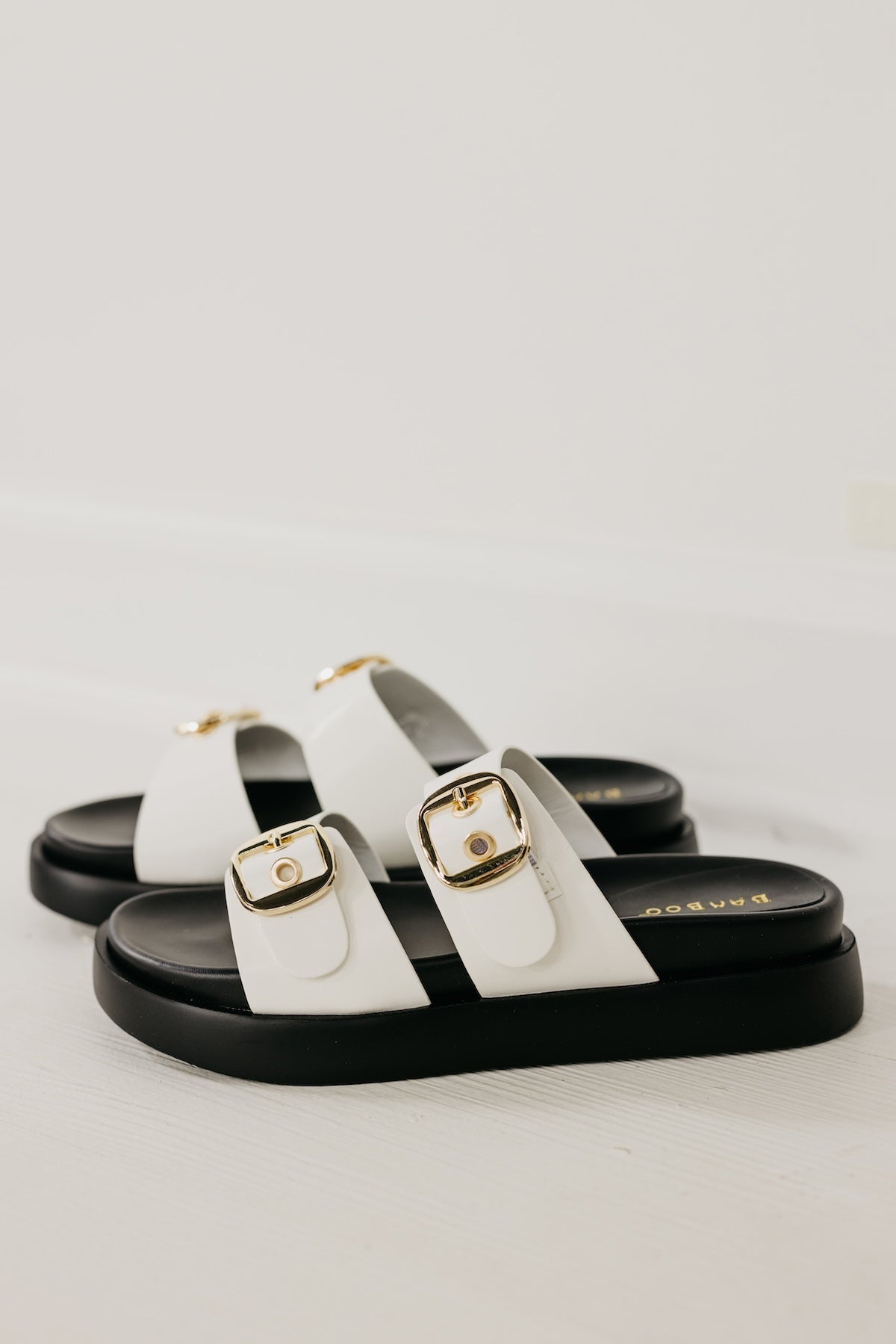 The Hottie Chunky Slip On Two Strap Sandal