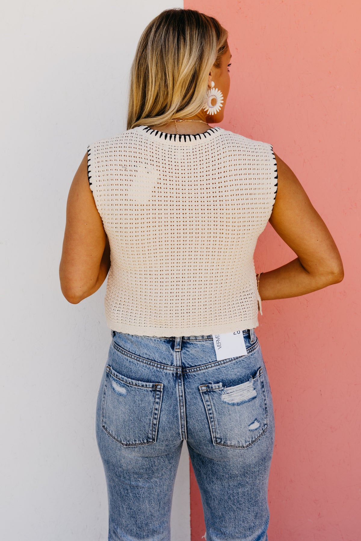 The Leonides Stitch Detail Sweater Top