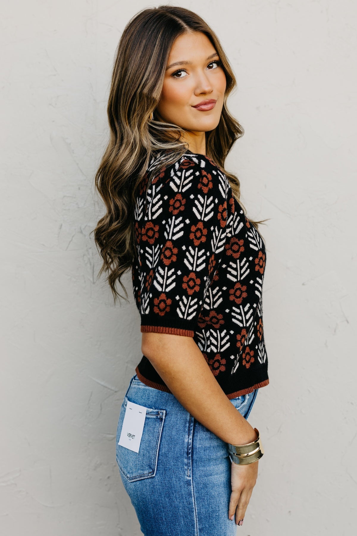 The Chris Floral Sleeve Sweater
