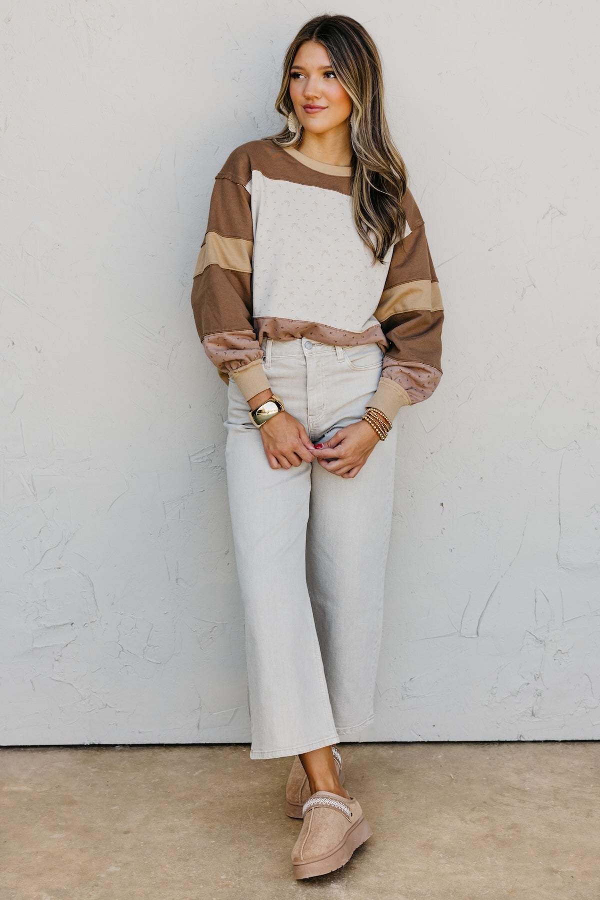 The Susie Block Bow/Floral Pullover Sweatshirt