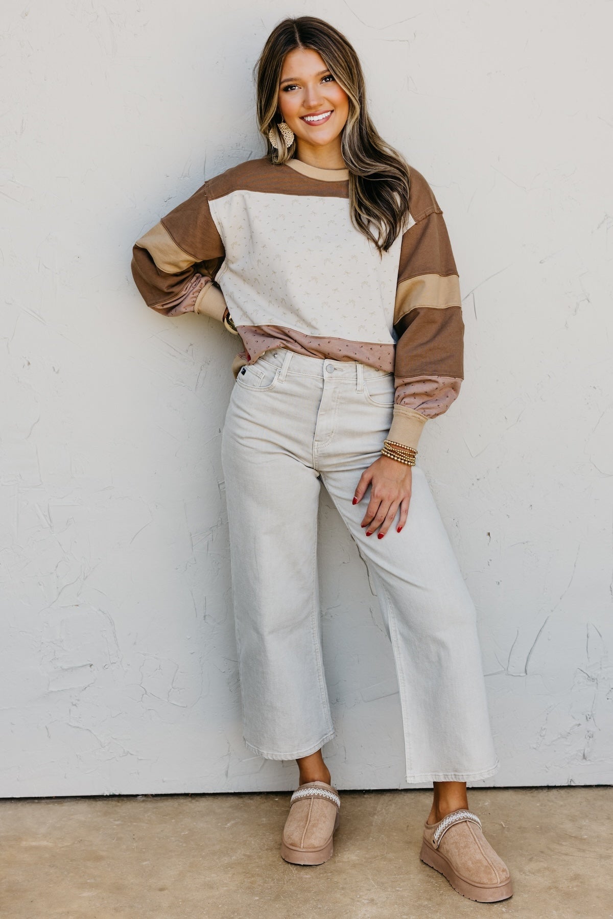 The Susie Block Bow/Floral Pullover Sweatshirt