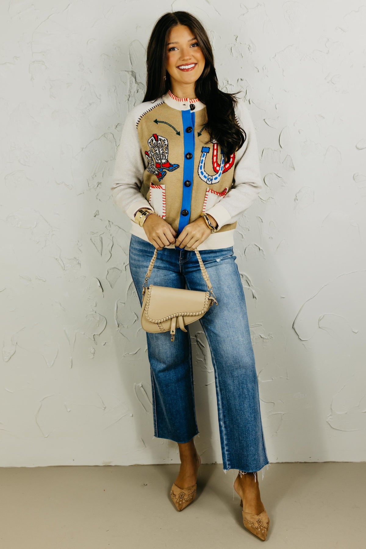 The Delainey Western Embroidered Cardigan