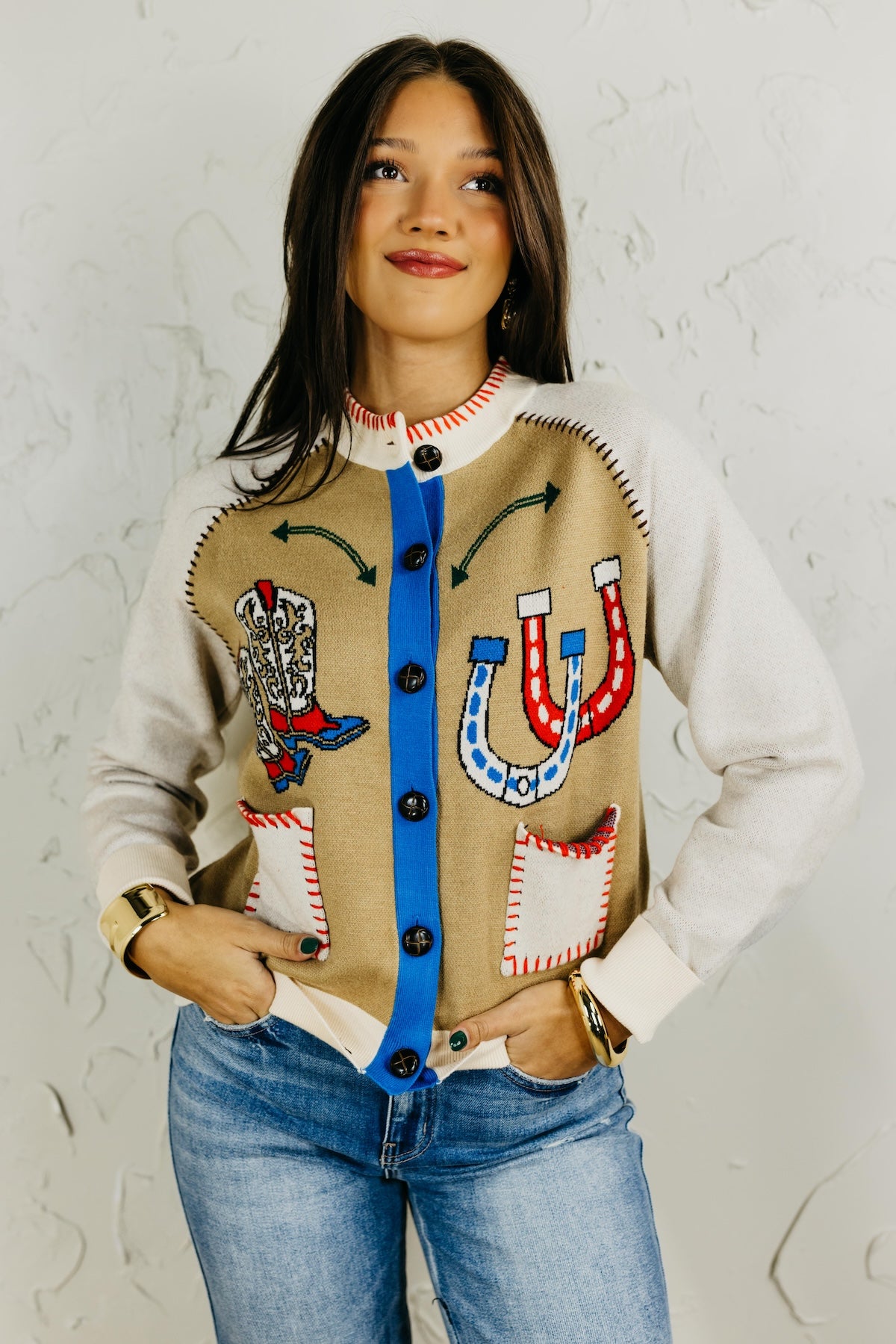 The Delainey Western Embroidered Cardigan