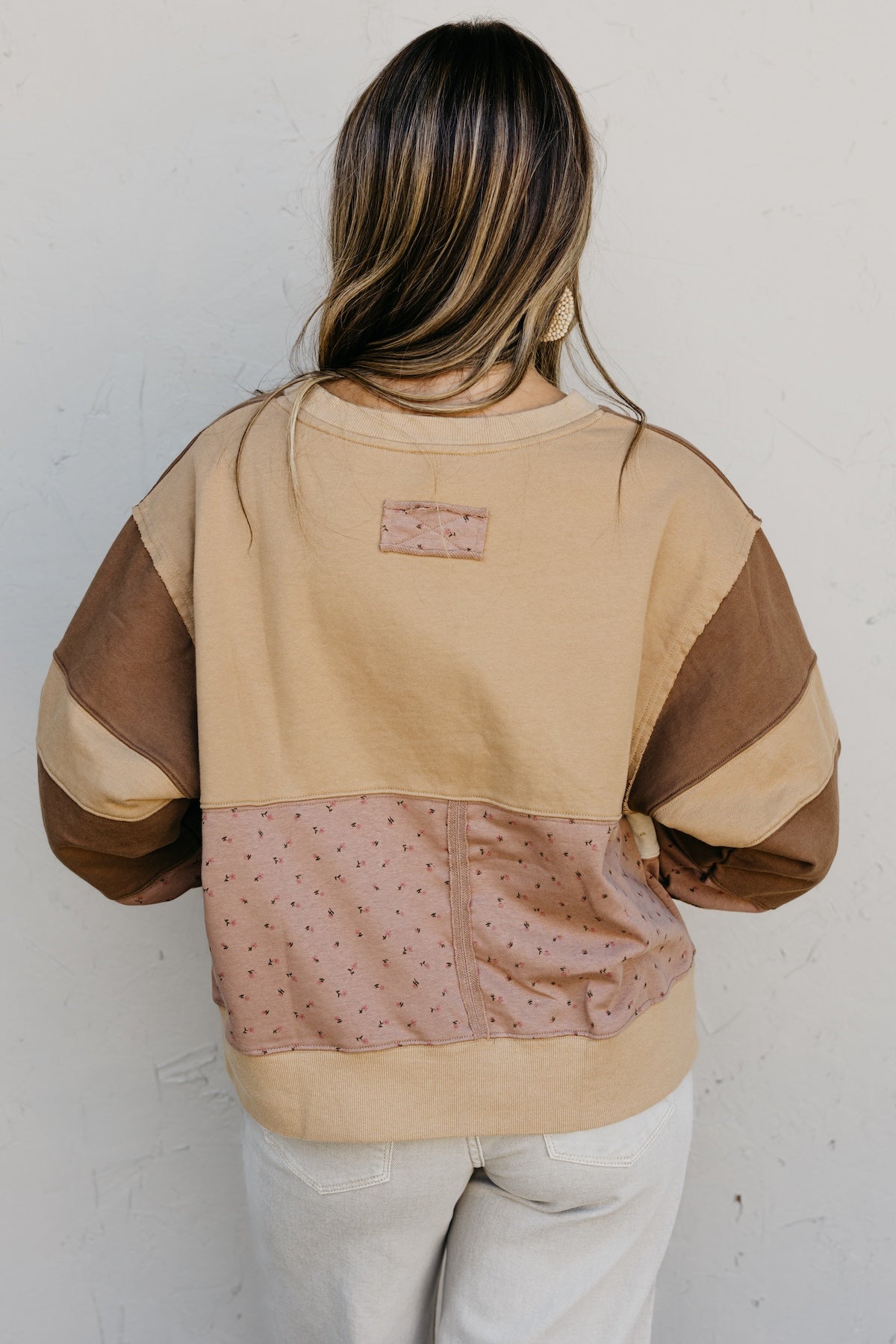 The Susie Block Bow/Floral Pullover Sweatshirt